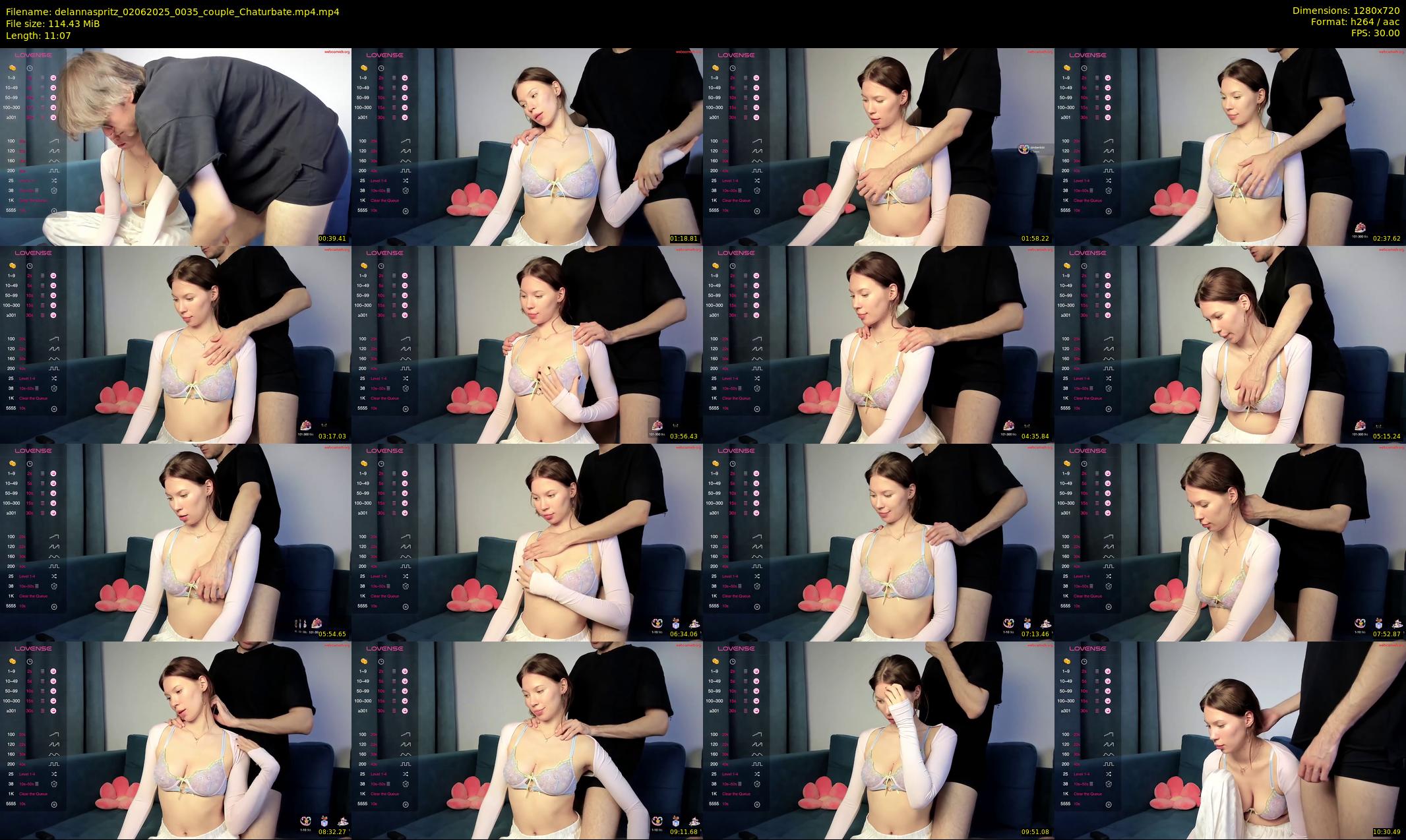 delannaspritz — 12 minute Chaturbate couple cam show recording, 720p, Jun 2, 2025