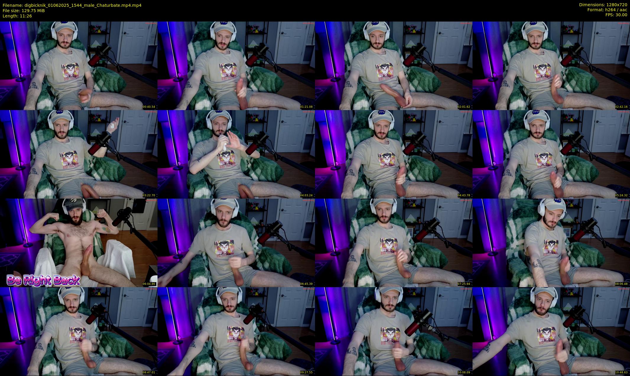 digbicknik — 12 minute Chaturbate male cam show recording, 720p, Jun 1, 2025