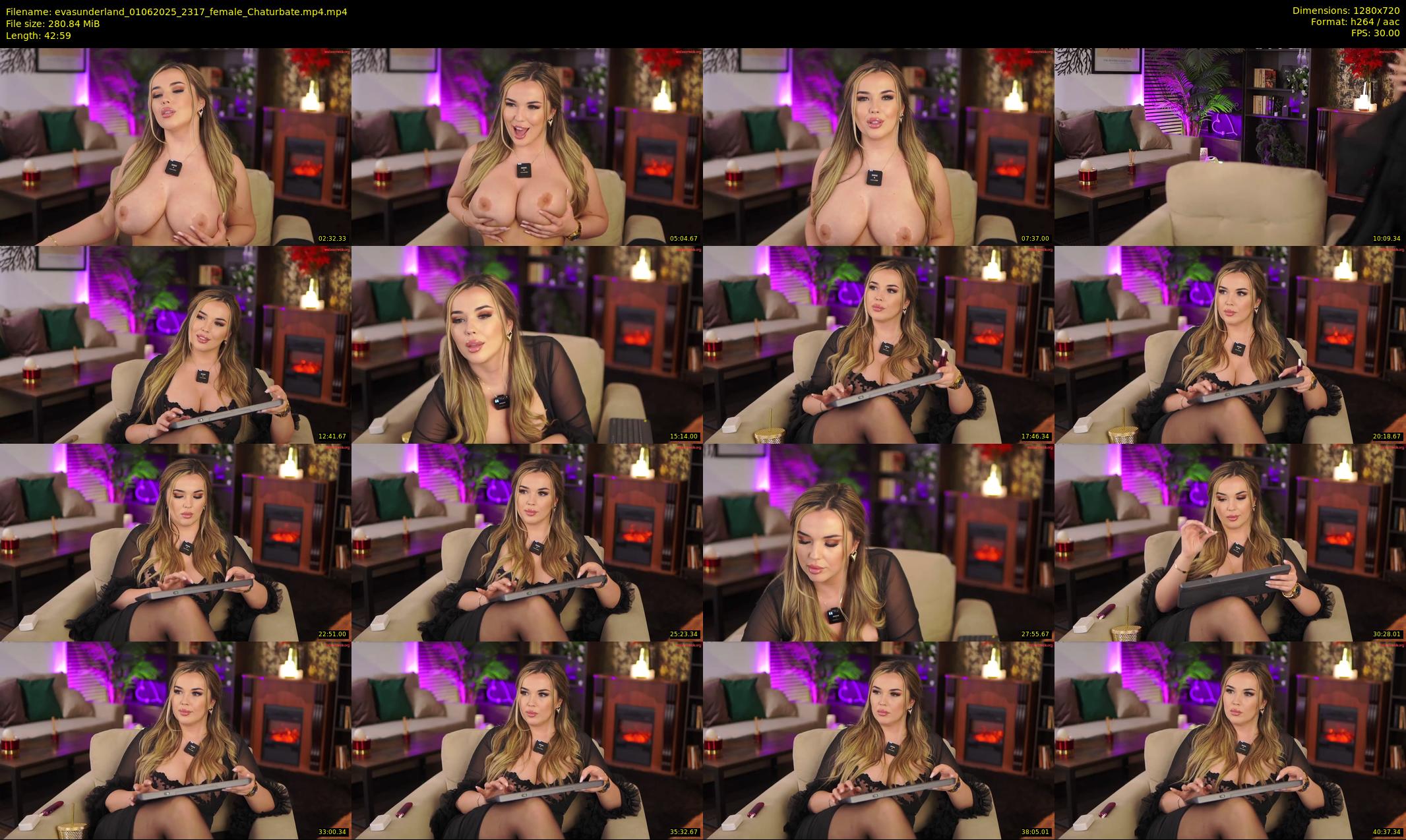 evasunderland — 43 minute Chaturbate female cam show recording, 720p, Jun 1, 2025