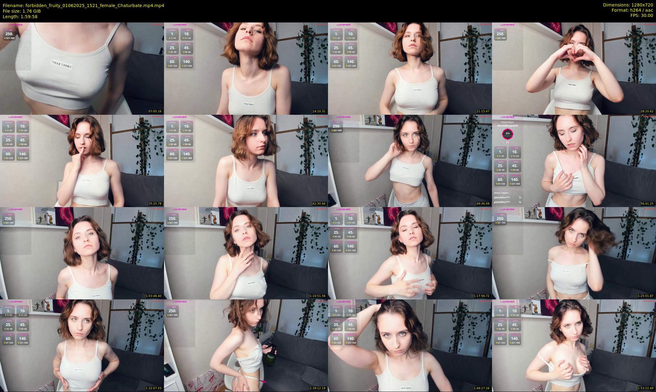 forbidden_fruity — 120 minute Chaturbate female cam show recording, 720p, Jun 1, 2025