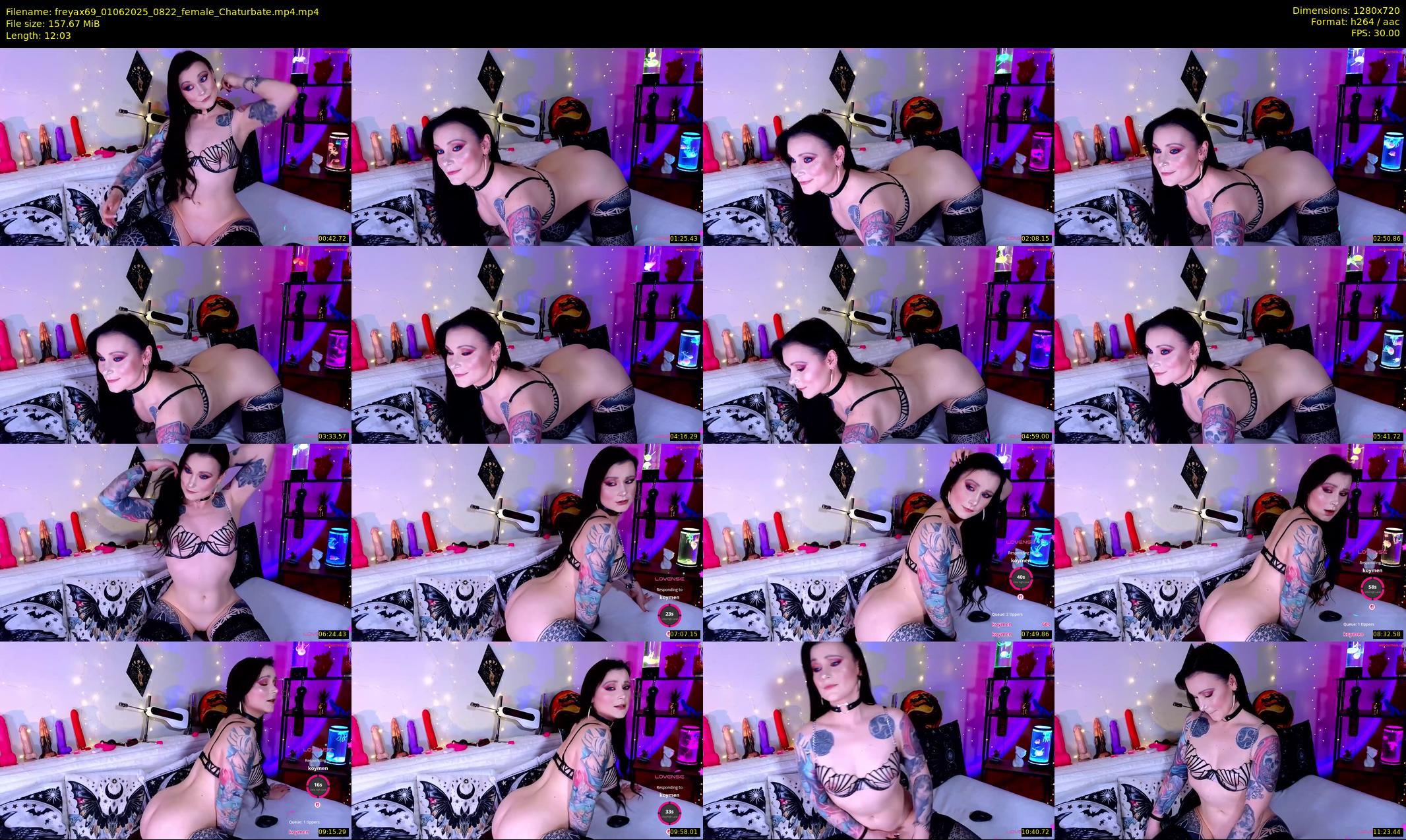 freyax69 — 13 minute Chaturbate female cam show recording, 720p, Jun 1, 2025
