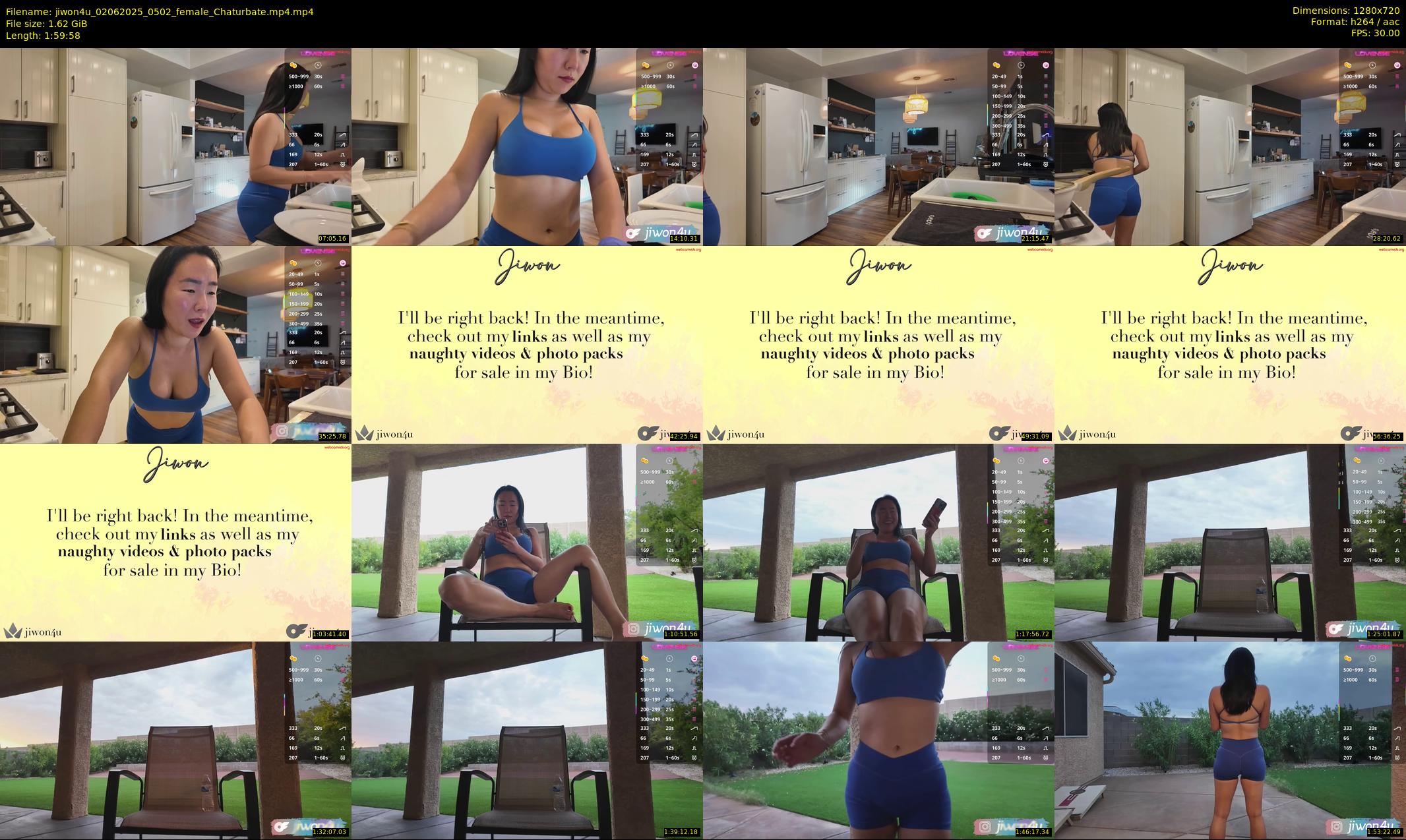 jiwon4u — 120 minute Chaturbate female cam show recording, 720p, Jun 2, 2025