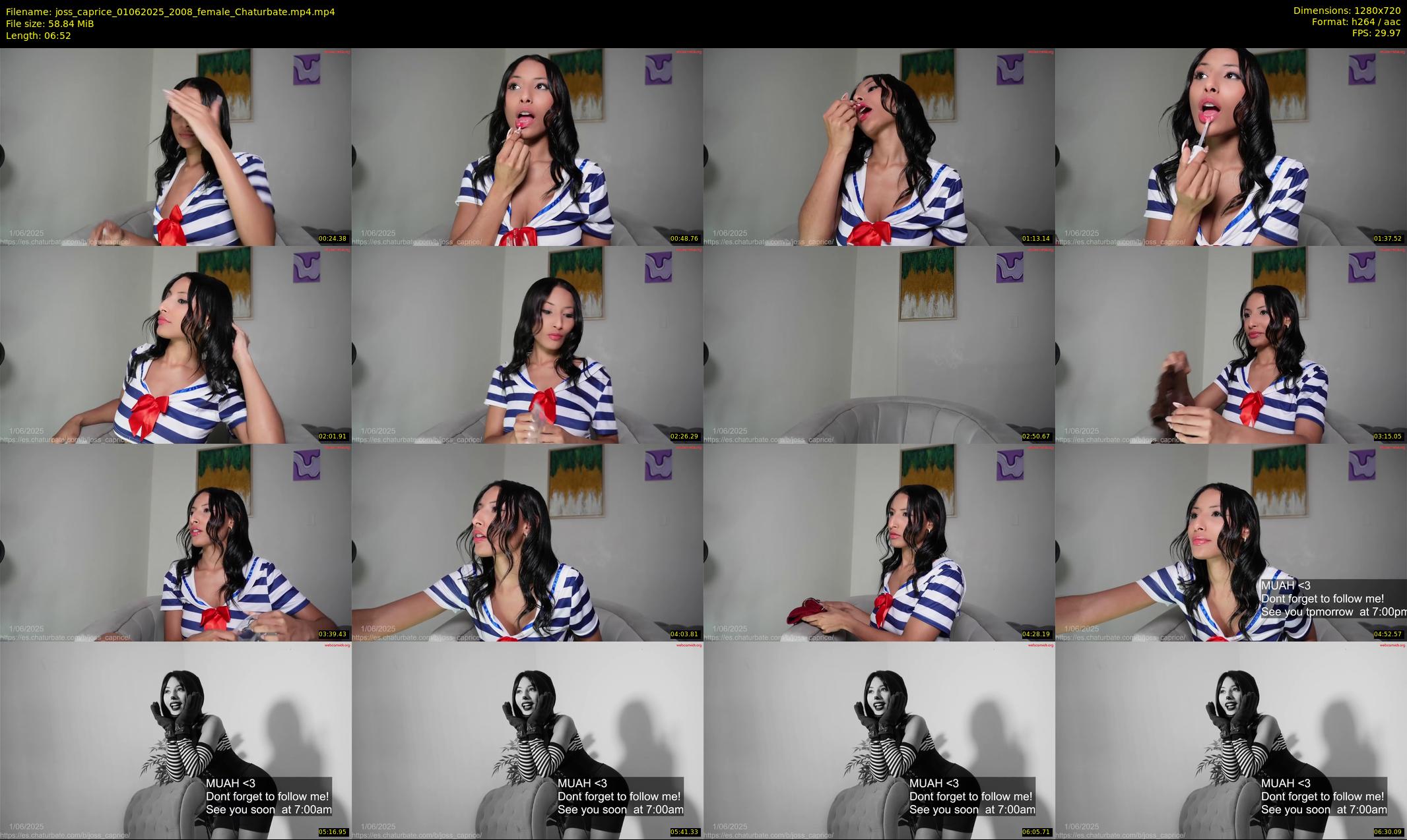joss_caprice — 7 minute Chaturbate female cam show recording, 720p, Jun 1, 2025