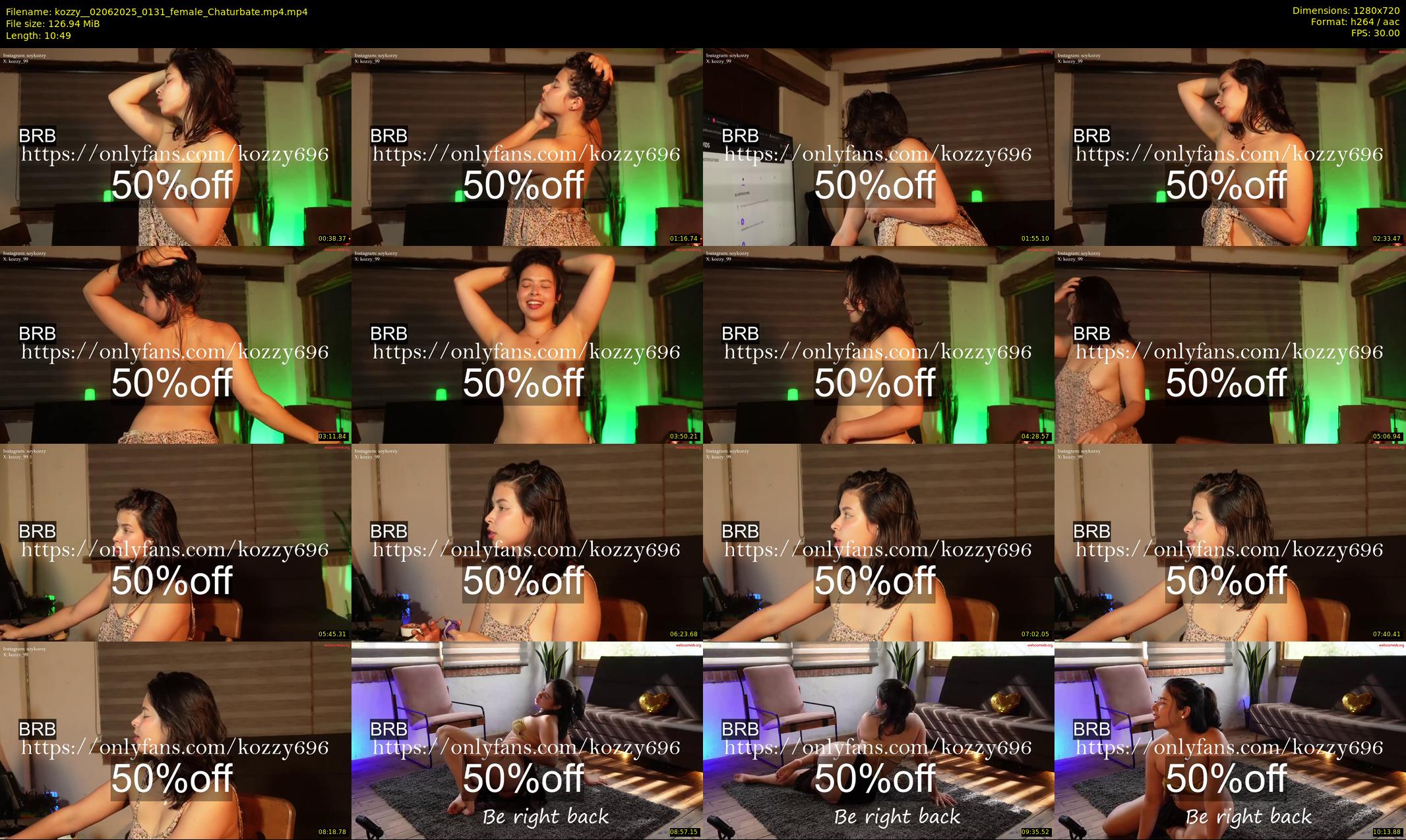 kozzy_ — 11 minute Chaturbate female cam show recording, 720p, Jun 2, 2025