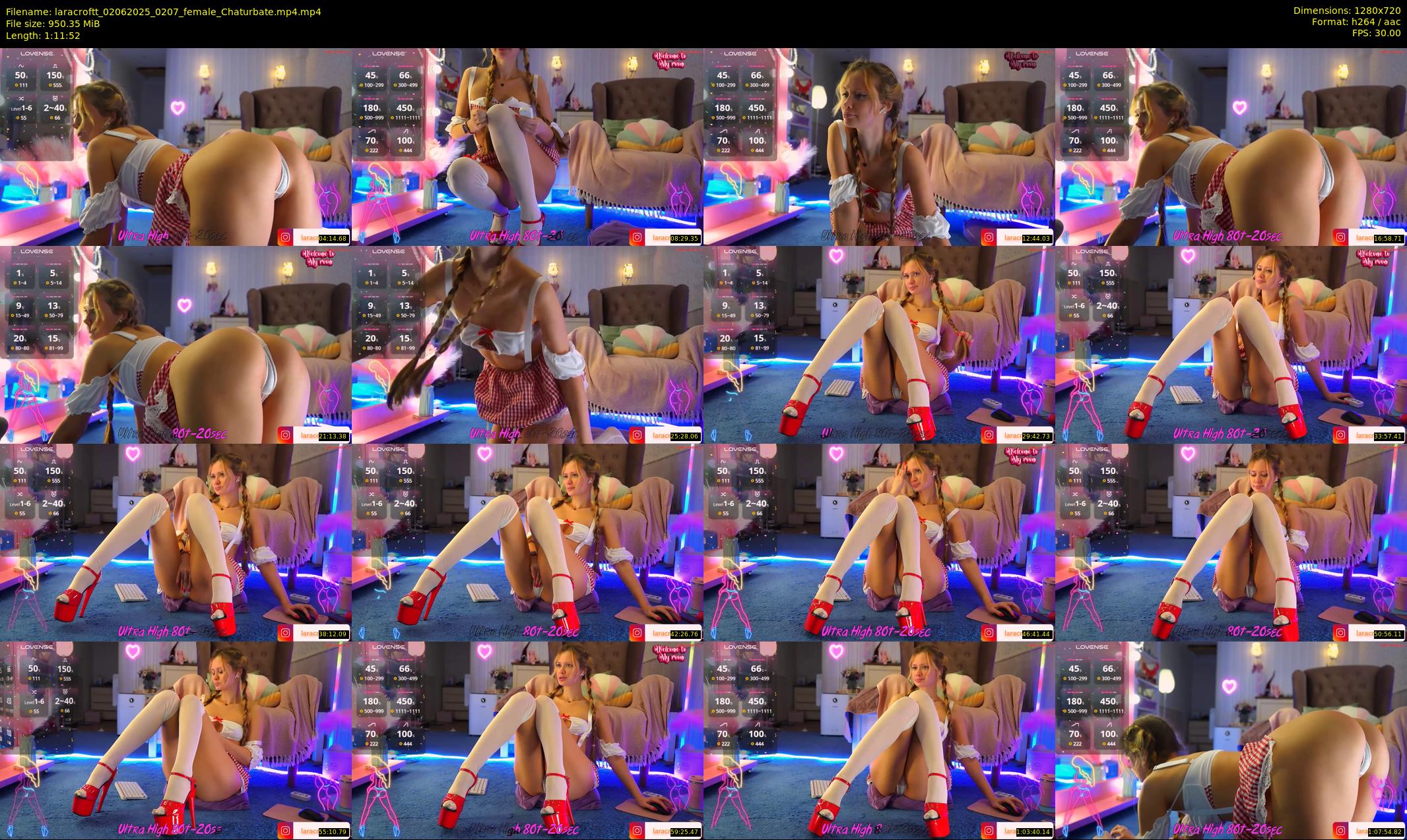 laracroftt — 72 minute Chaturbate female cam show recording, 720p, Jun 2, 2025