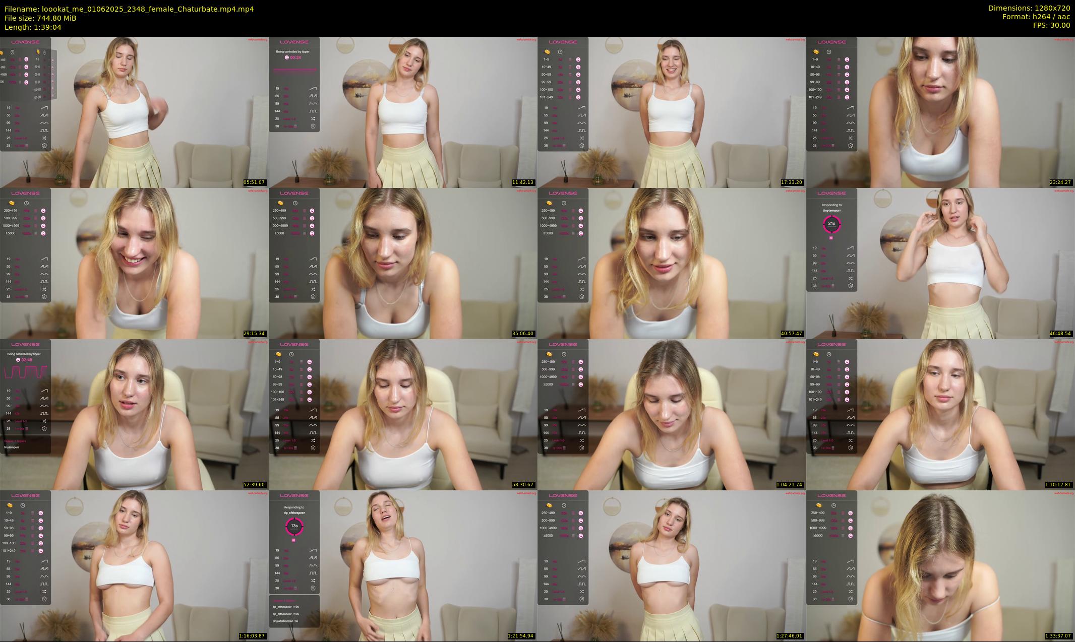 loookat_me — 100 minute Chaturbate female cam show recording, 720p, Jun 1, 2025