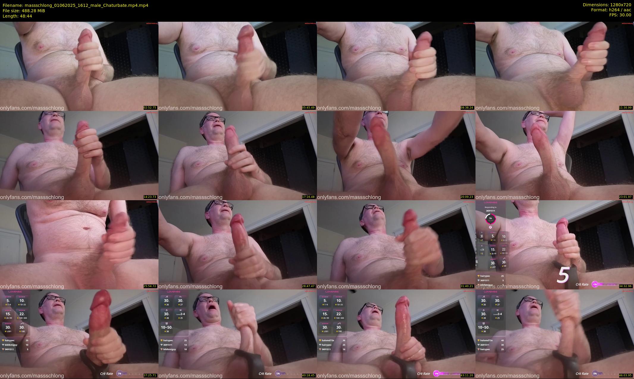 massschlong — 49 minute Chaturbate male cam show recording, 720p, Jun 1, 2025