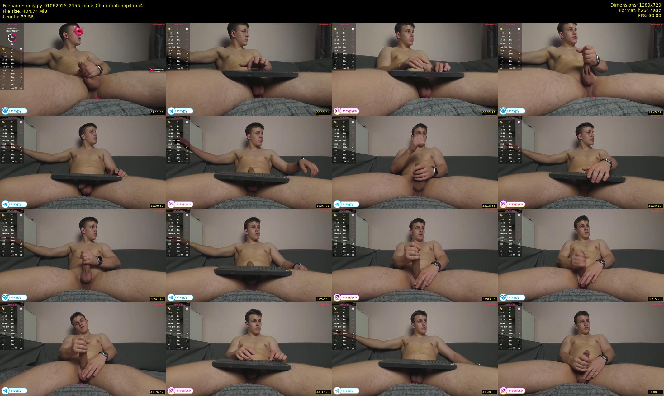 maygly — 54 minute Chaturbate male cam show recording, 720p, Jun 1, 2025