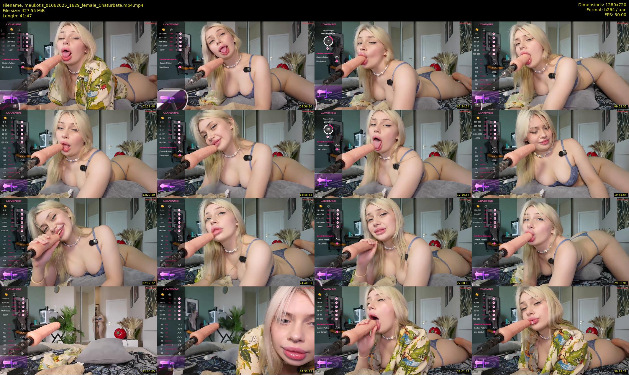 meukotis — 42 minute Chaturbate female cam show recording, 720p, Jun 1, 2025