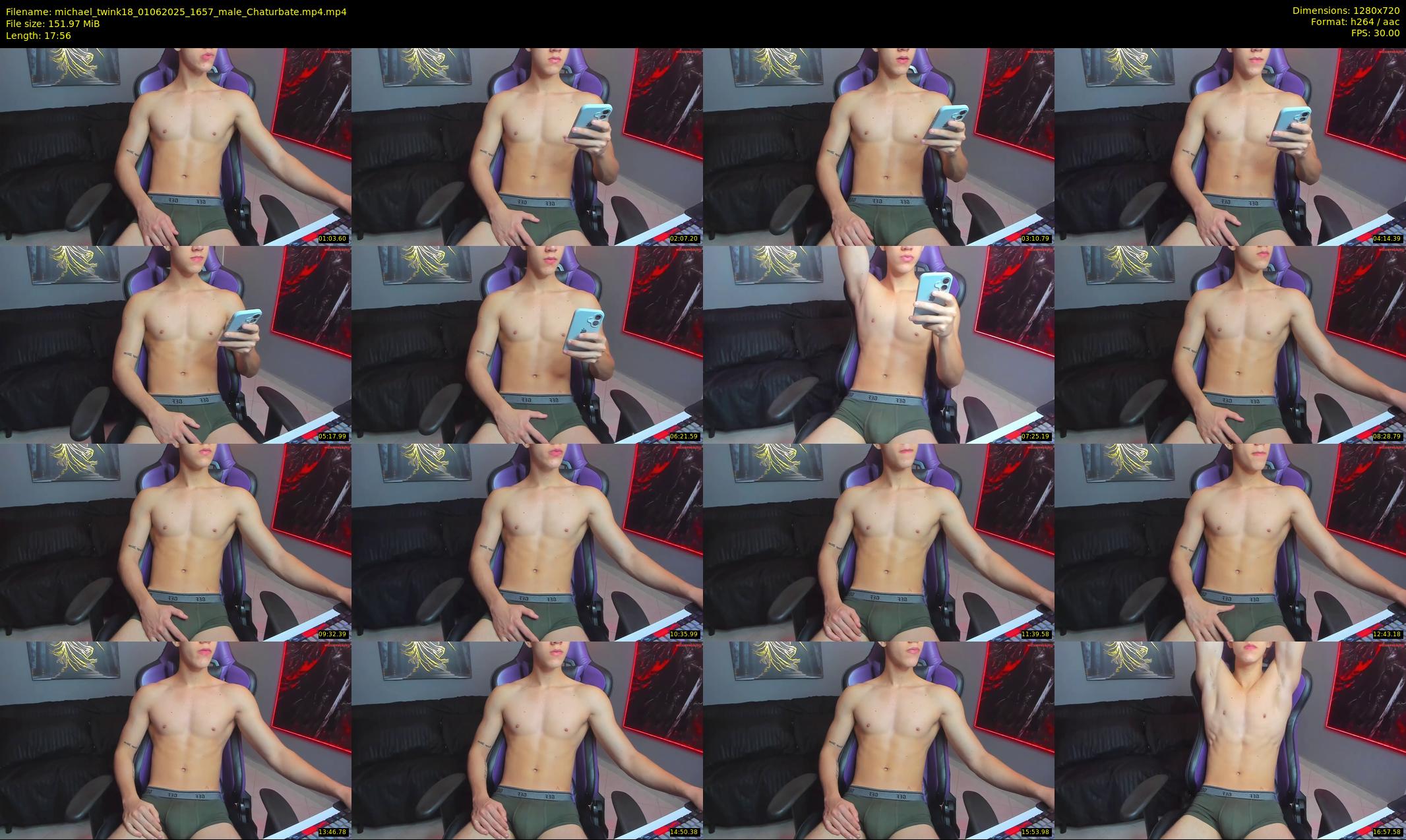 michael_twink18 — 18 minute Chaturbate male cam show recording, 720p, Jun 1, 2025