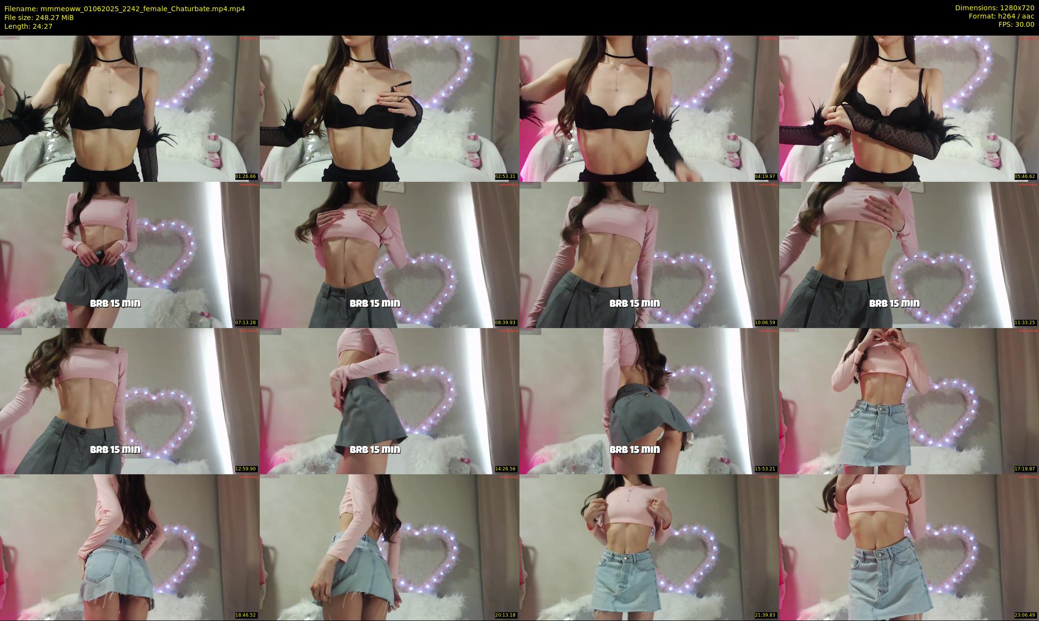 mmmeoww — 25 minute Chaturbate female cam show recording, 720p, Jun 1, 2025