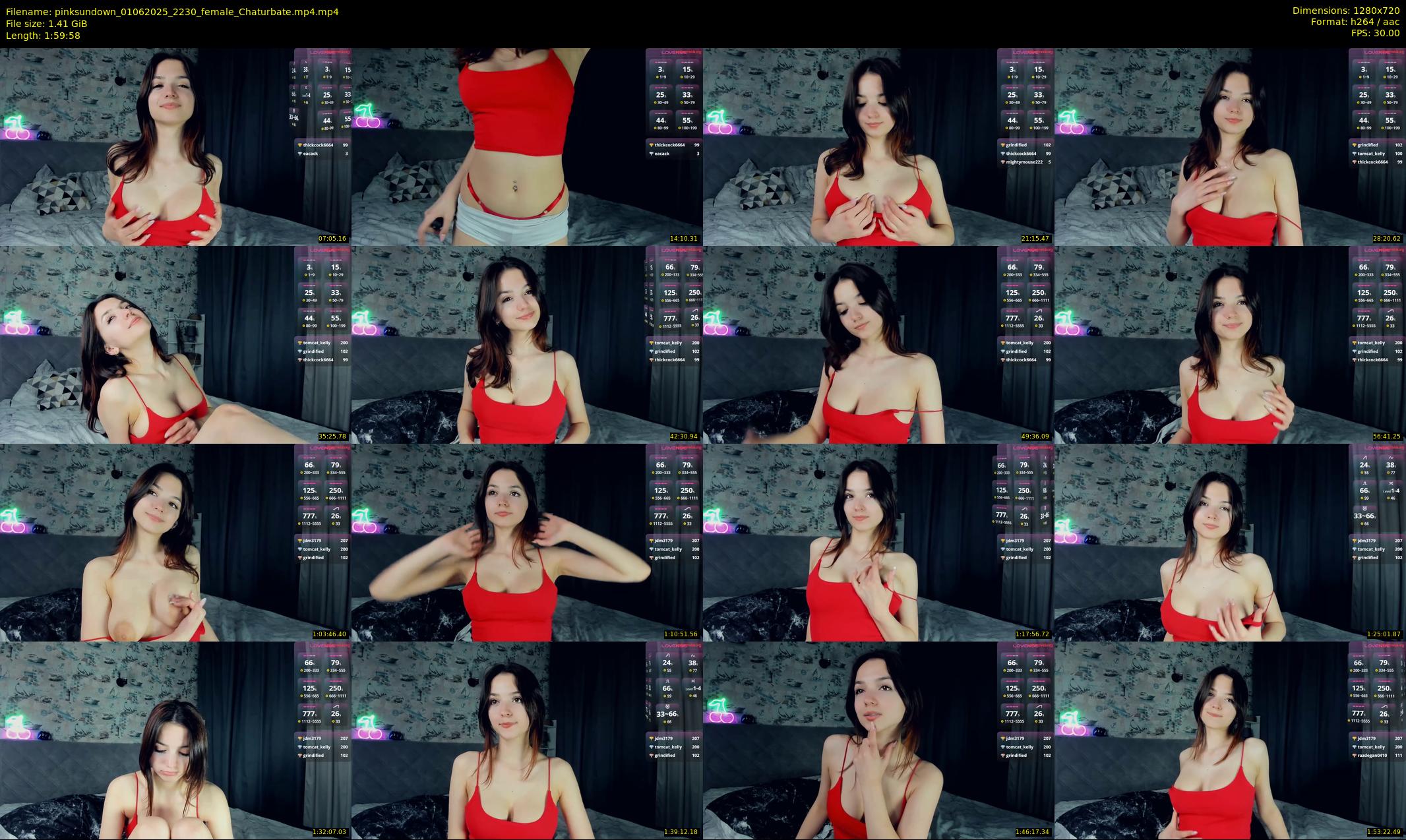 pinksundown — 120 minute Chaturbate female cam show recording, 720p, Jun 1, 2025