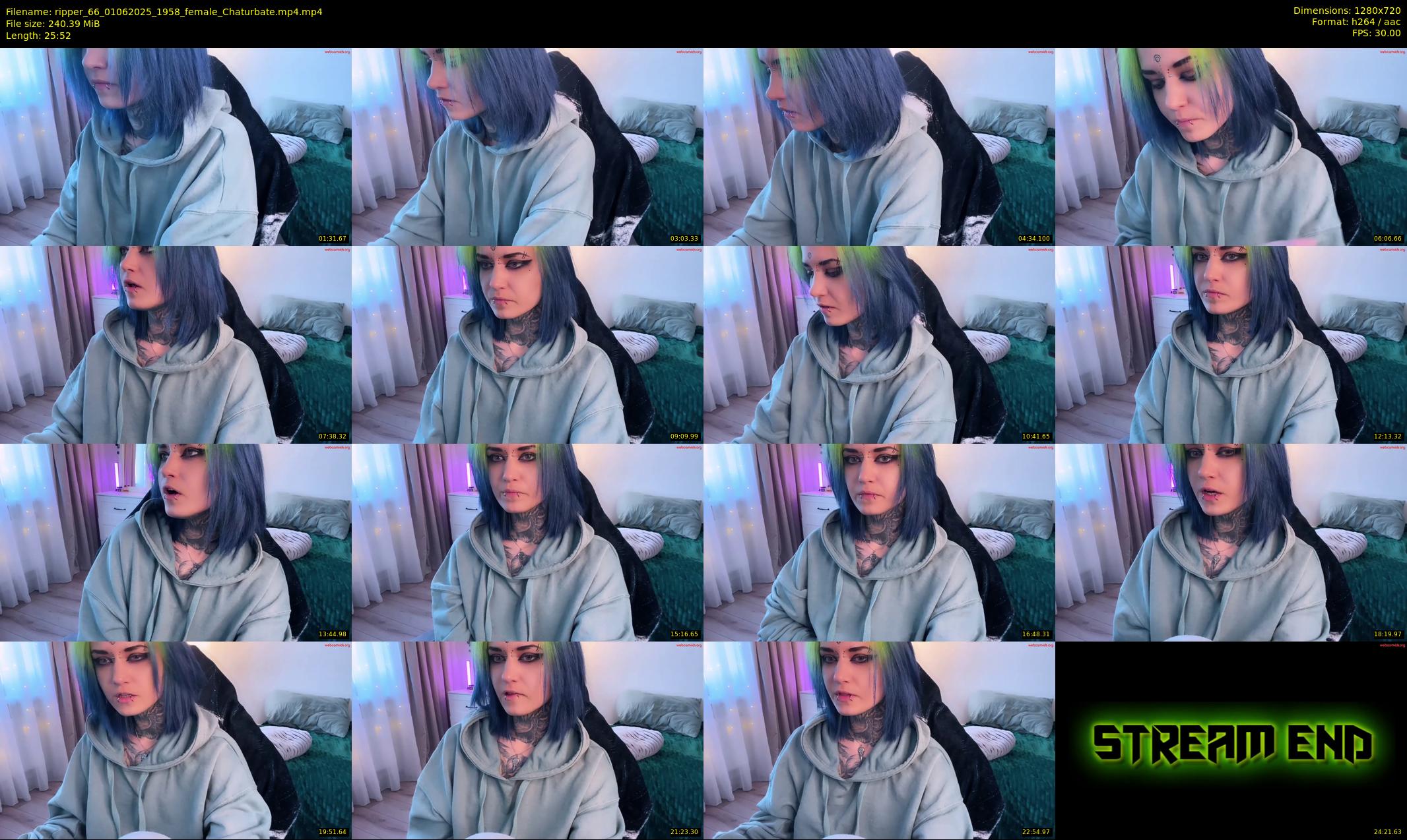 ripper_66 — 26 minute Chaturbate female cam show recording, 720p, Jun 1, 2025