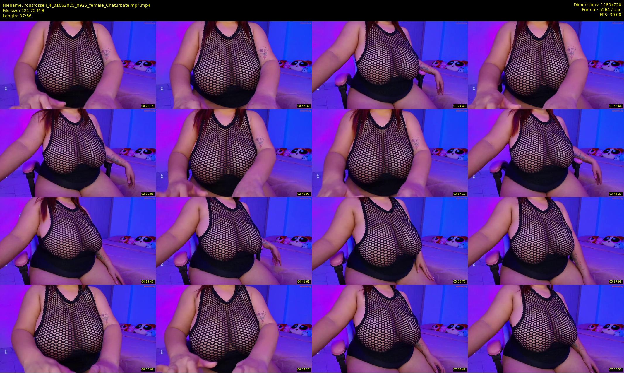 rousrossell_4 — 8 minute Chaturbate female cam show recording, 720p, Jun 1, 2025