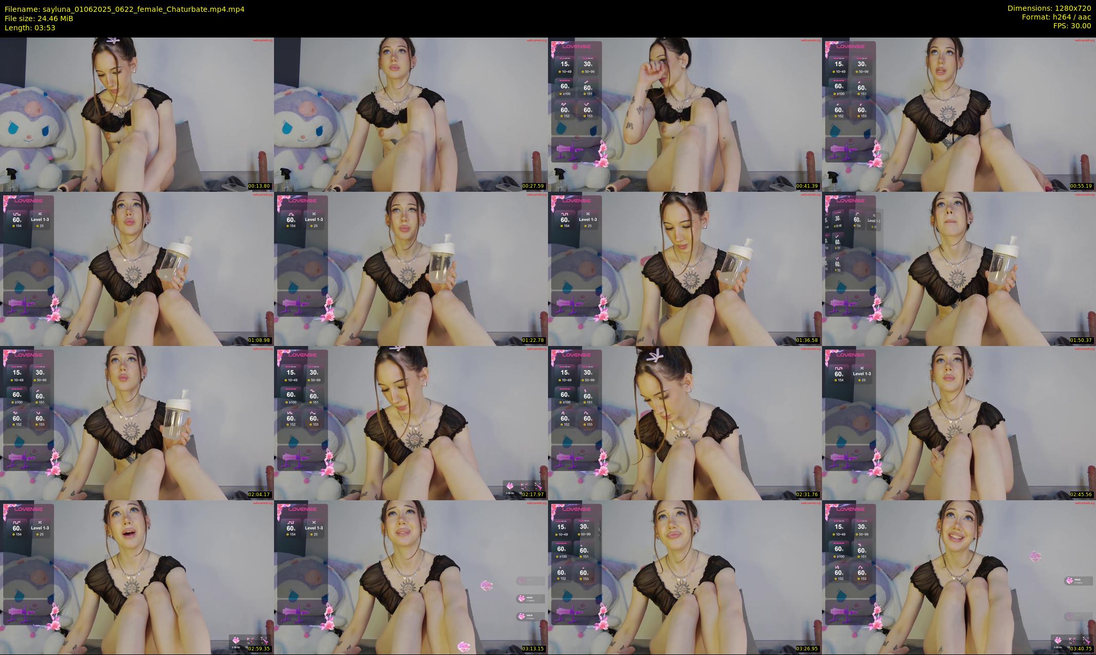 sayluna — 4 minute Chaturbate female cam show recording, 720p, Jun 1, 2025