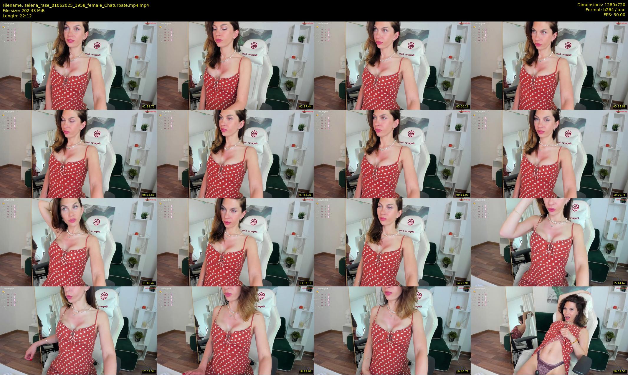 selena_rase — 23 minute Chaturbate female cam show recording, 720p, Jun 1, 2025
