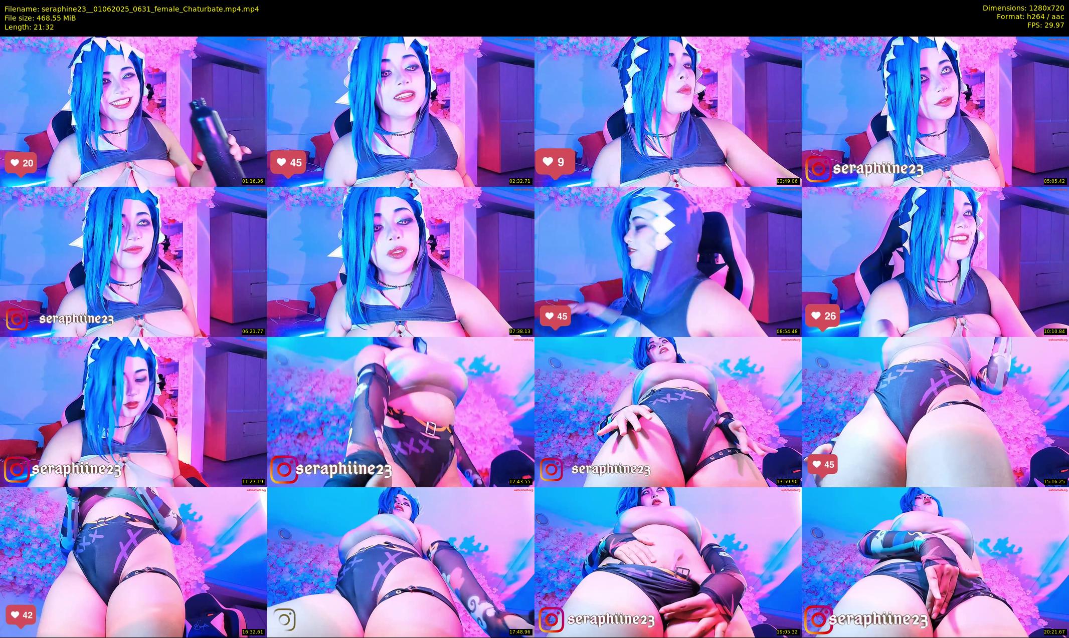 seraphine23_ — 22 minute Chaturbate female cam show recording, 720p, Jun 1, 2025