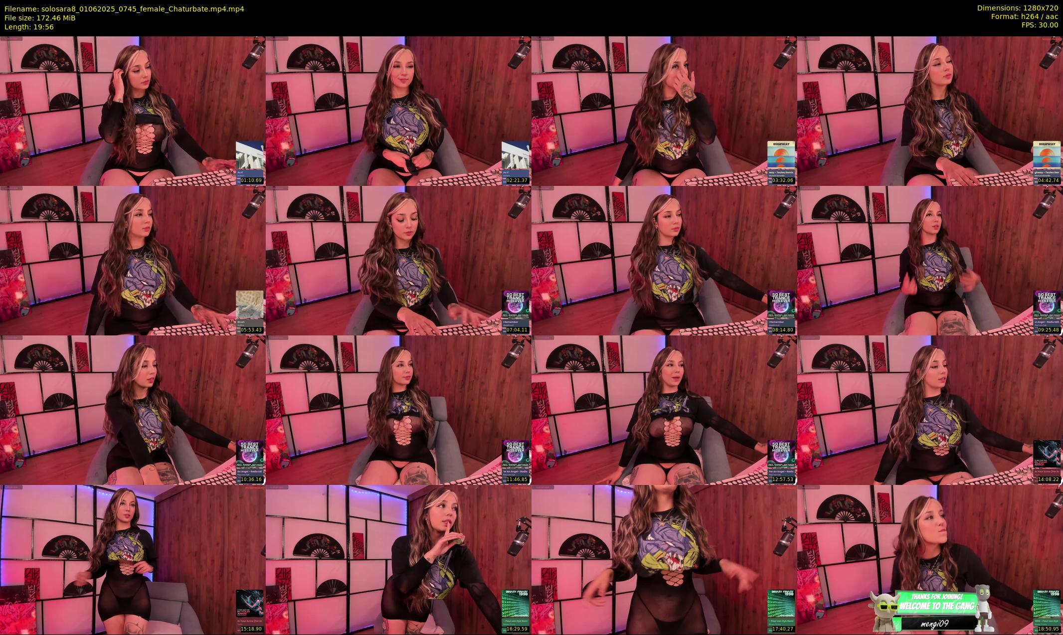solosara8 — 20 minute Chaturbate female cam show recording, 720p, Jun 1, 2025