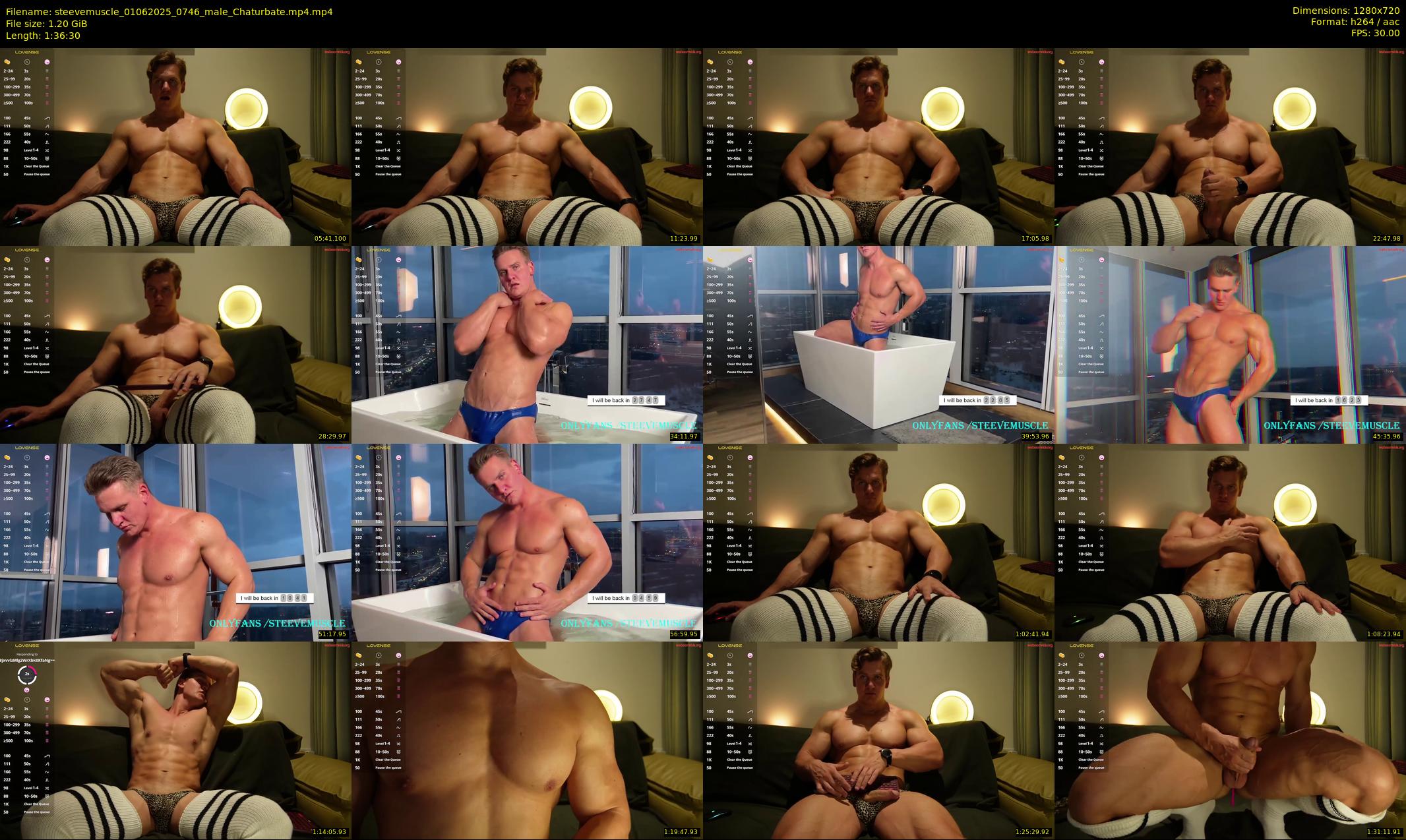 steevemuscle — 97 minute Chaturbate male cam show recording, 720p, Jun 1, 2025