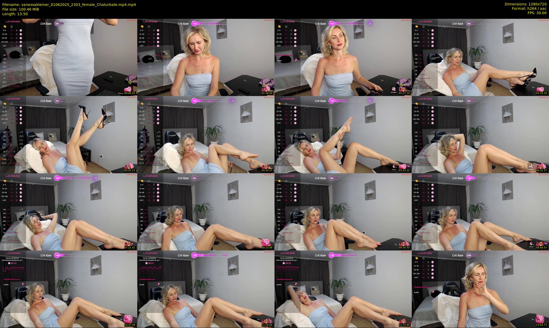 vanessakleiner — 14 minute Chaturbate female cam show recording, 720p, Jun 1, 2025