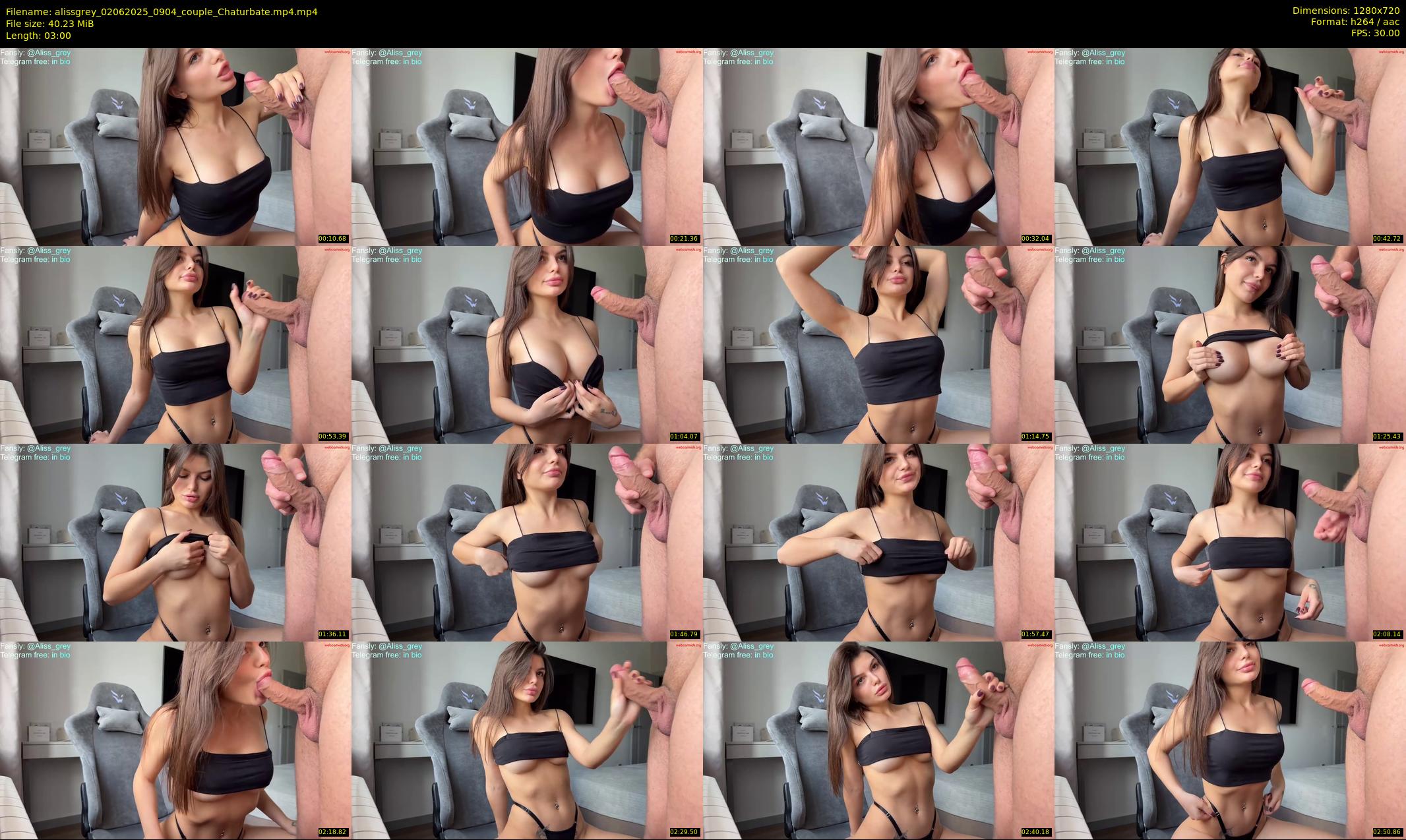 alissgrey — 3 minute Chaturbate couple cam show recording, 720p, Jun 2, 2025