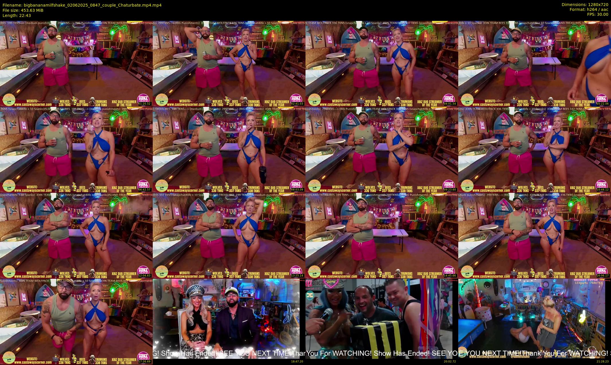 bigbananamilfshake — 23 minute Chaturbate couple cam show recording, 720p, Jun 2, 2025