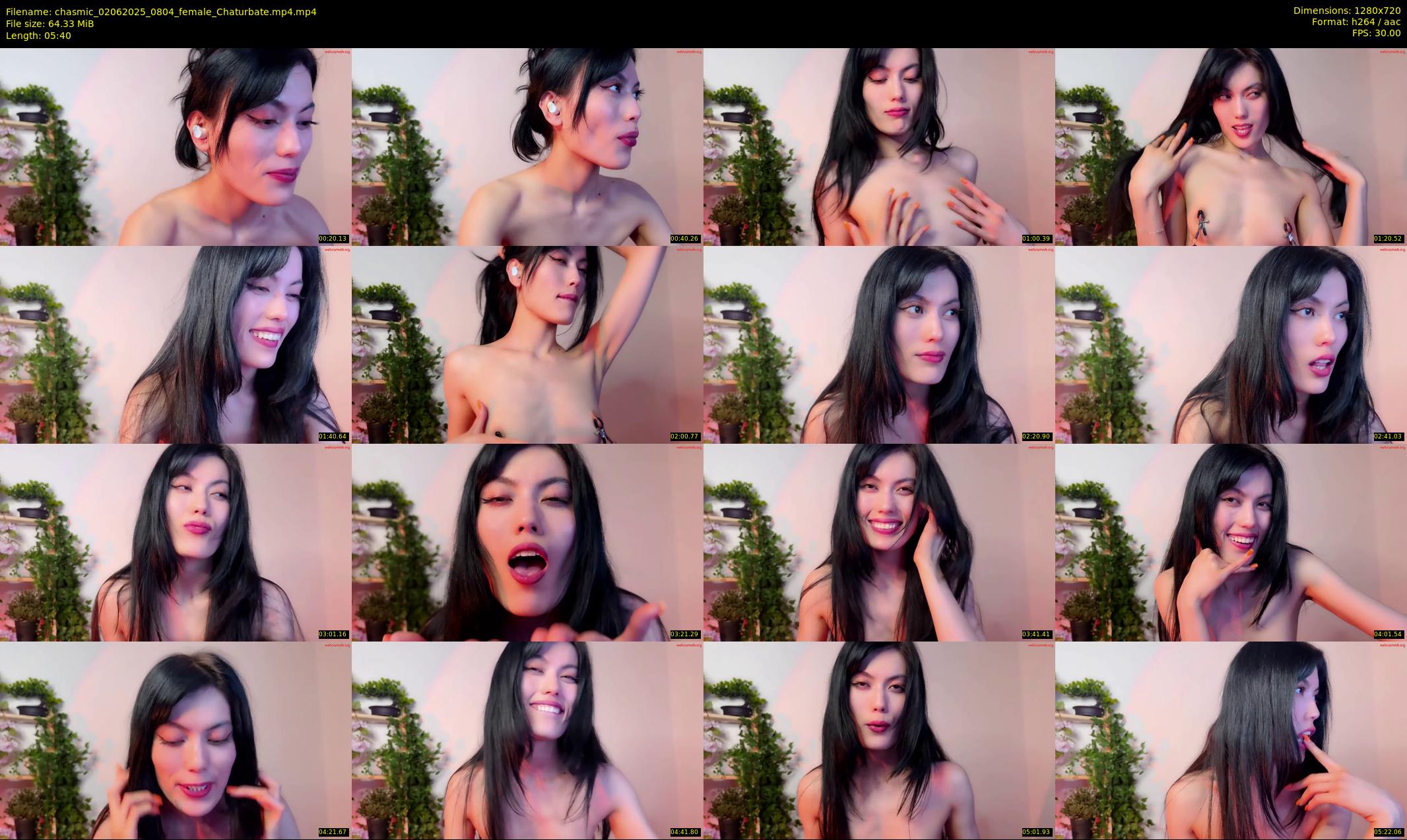 chasmic — 6 minute Chaturbate female cam show recording, 720p, Jun 2, 2025