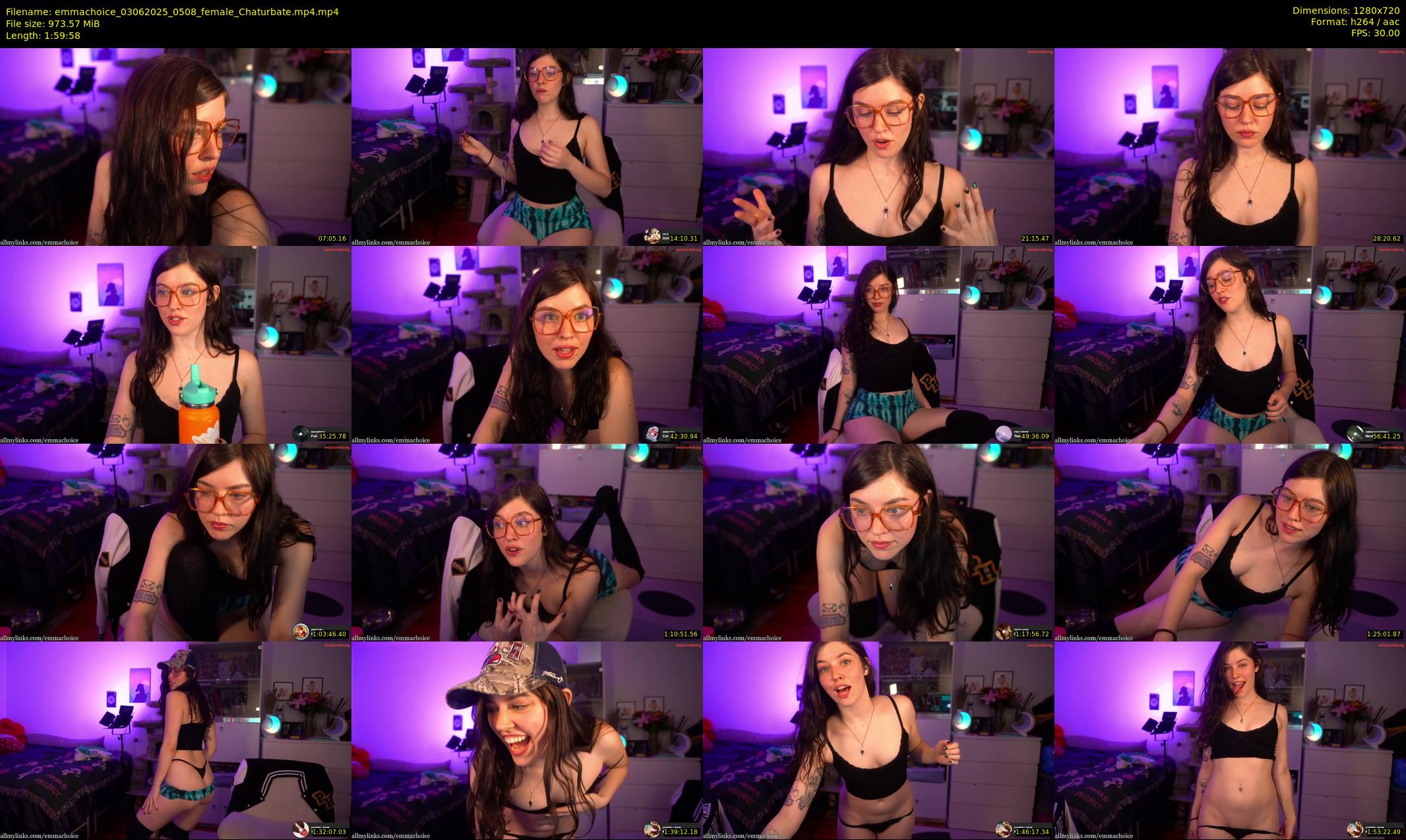 emmachoice — 120 minute Chaturbate female cam show recording, 720p, Jun 3, 2025