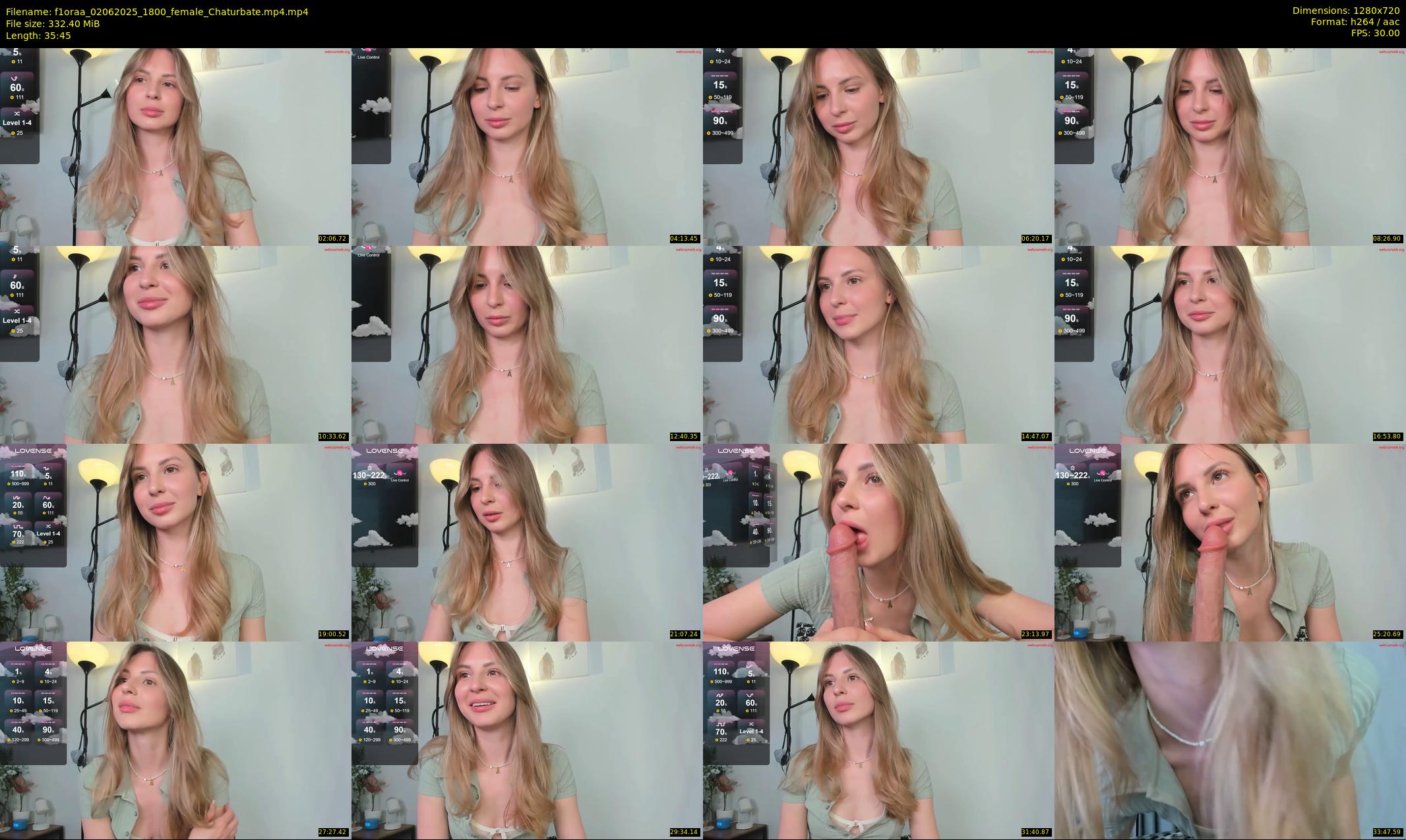 f1oraa — 36 minute Chaturbate female cam show recording, 720p, Jun 2, 2025