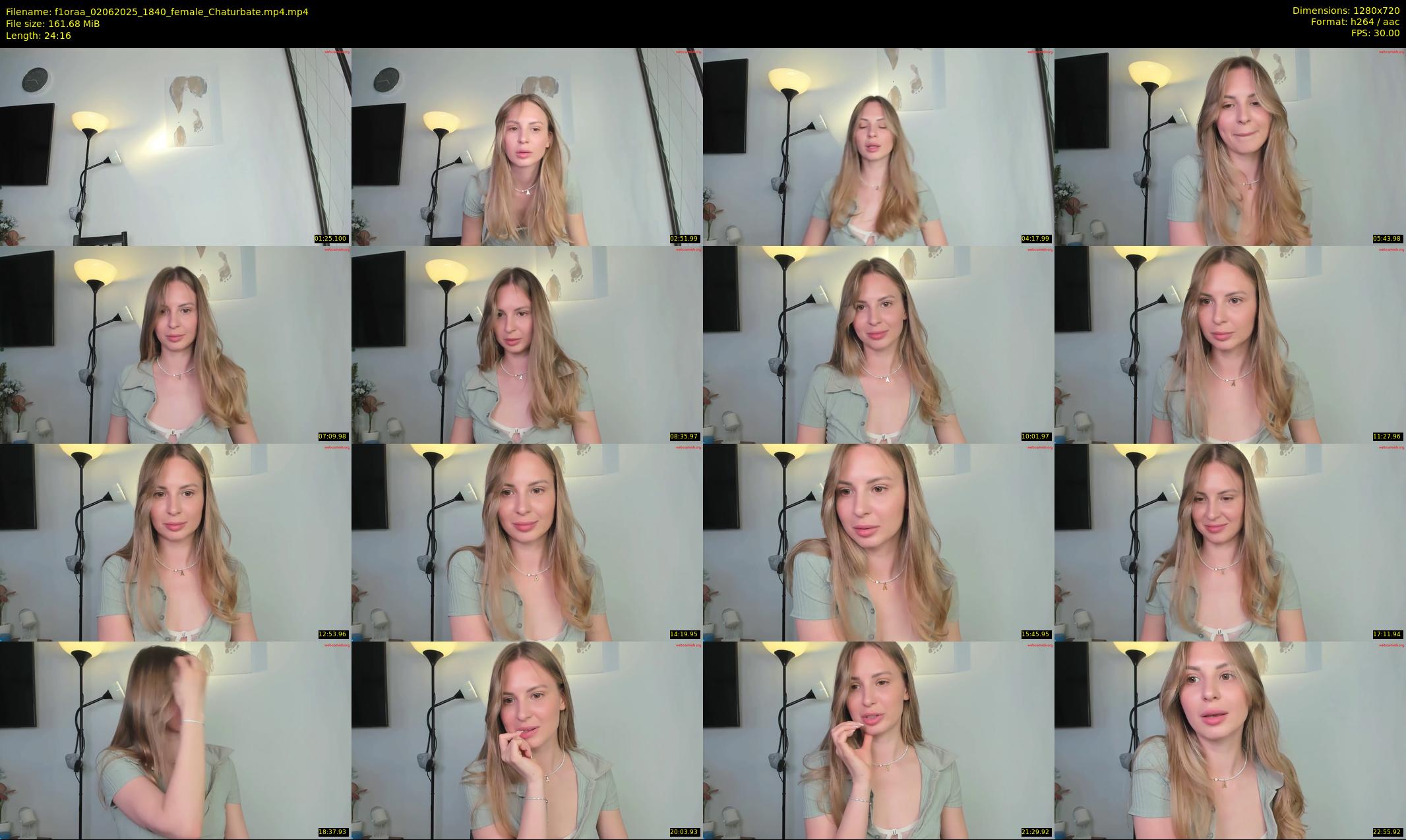 f1oraa — 25 minute Chaturbate female cam show recording, 720p, Jun 2, 2025