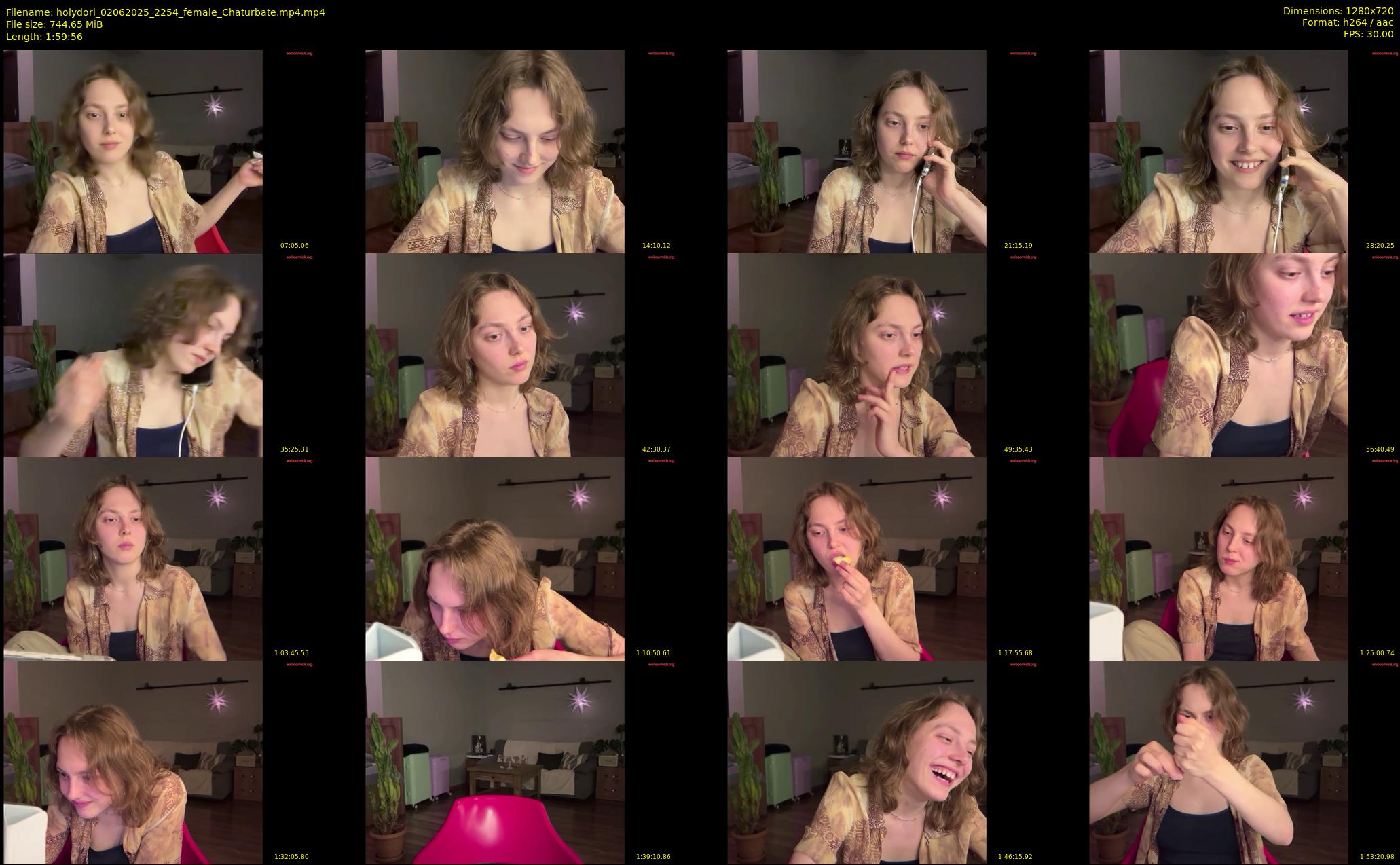holydori — 120 minute Chaturbate female cam show recording, 720p, Jun 2, 2025