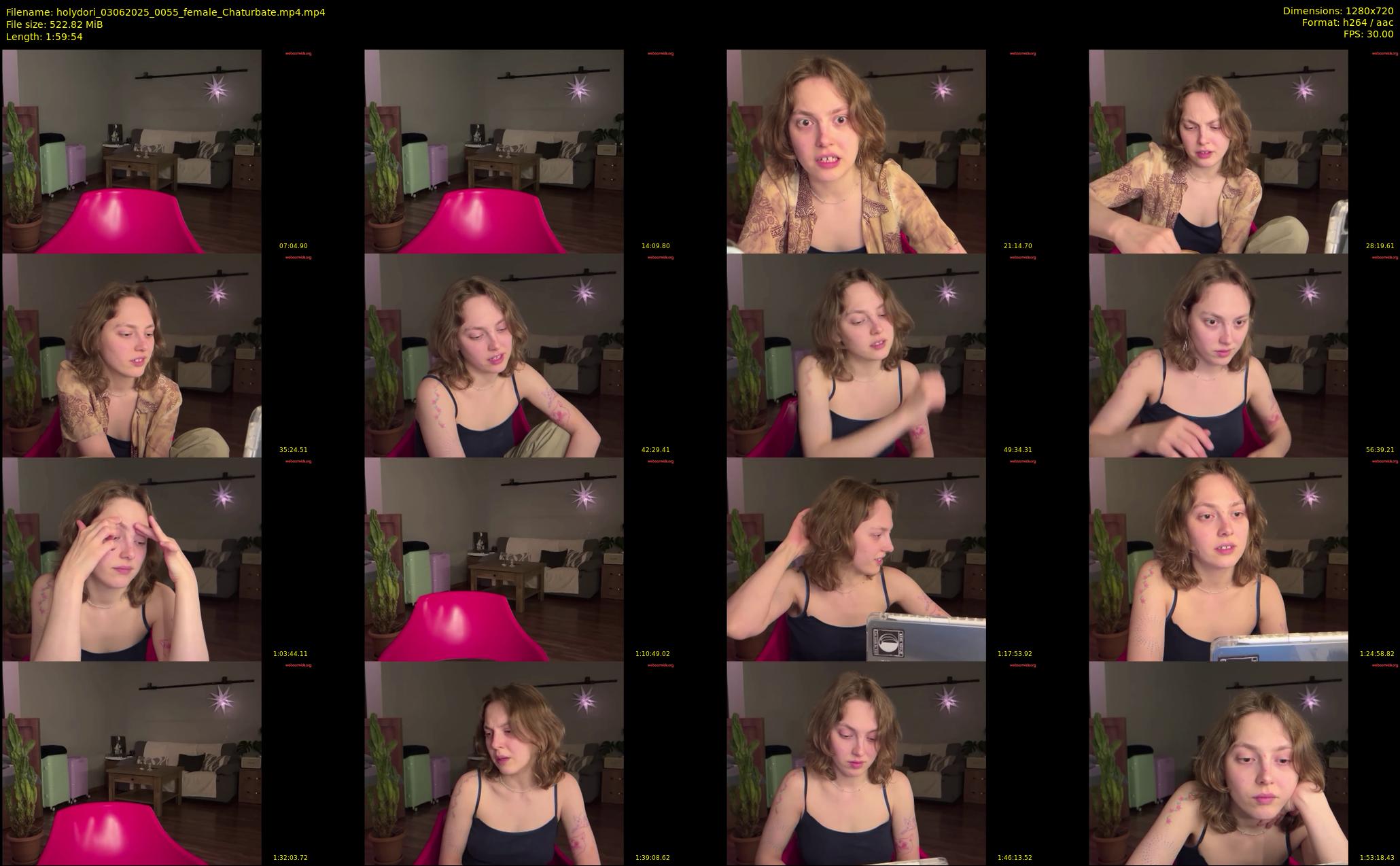 holydori — 120 minute Chaturbate female cam show recording, 720p, Jun 3, 2025