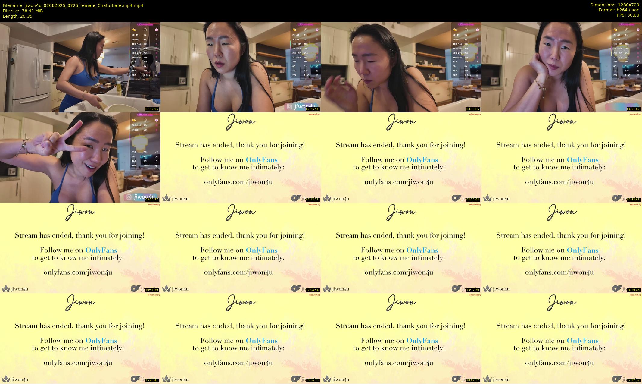 jiwon4u — 21 minute Chaturbate female cam show recording, 720p, Jun 2, 2025