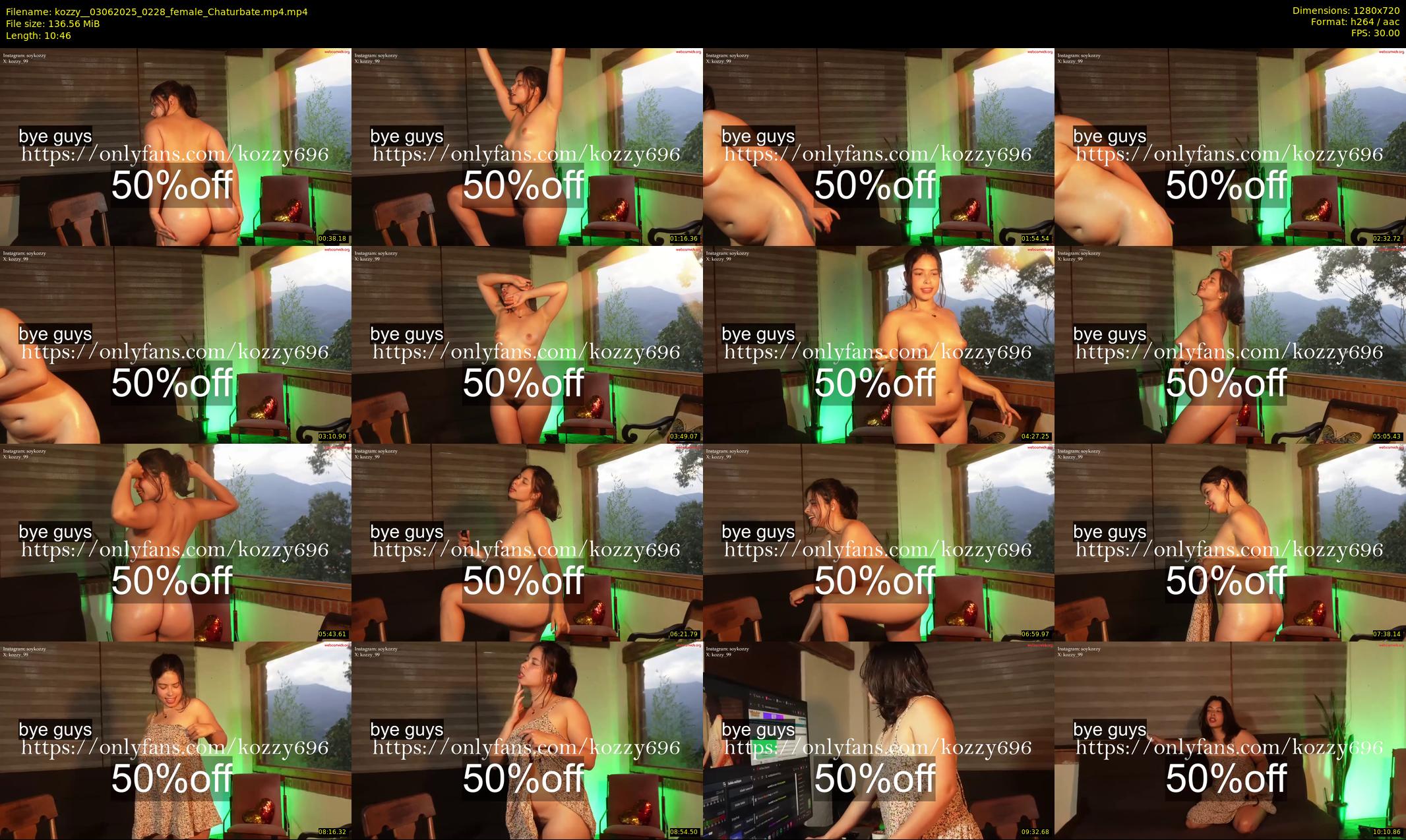 kozzy_ — 11 minute Chaturbate female cam show recording, 720p, Jun 3, 2025