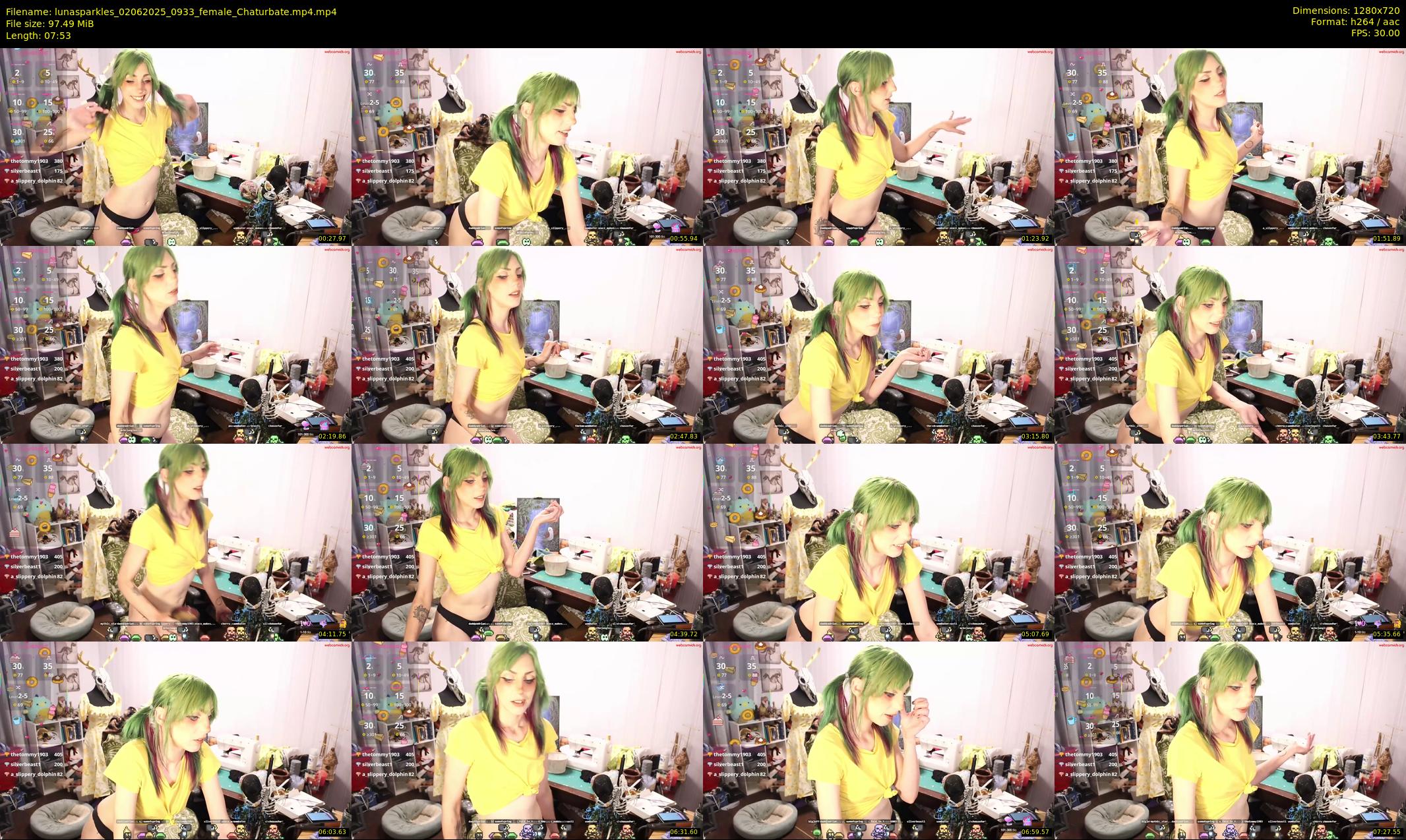 lunasparkles — 8 minute Chaturbate female cam show recording, 720p, Jun 2, 2025