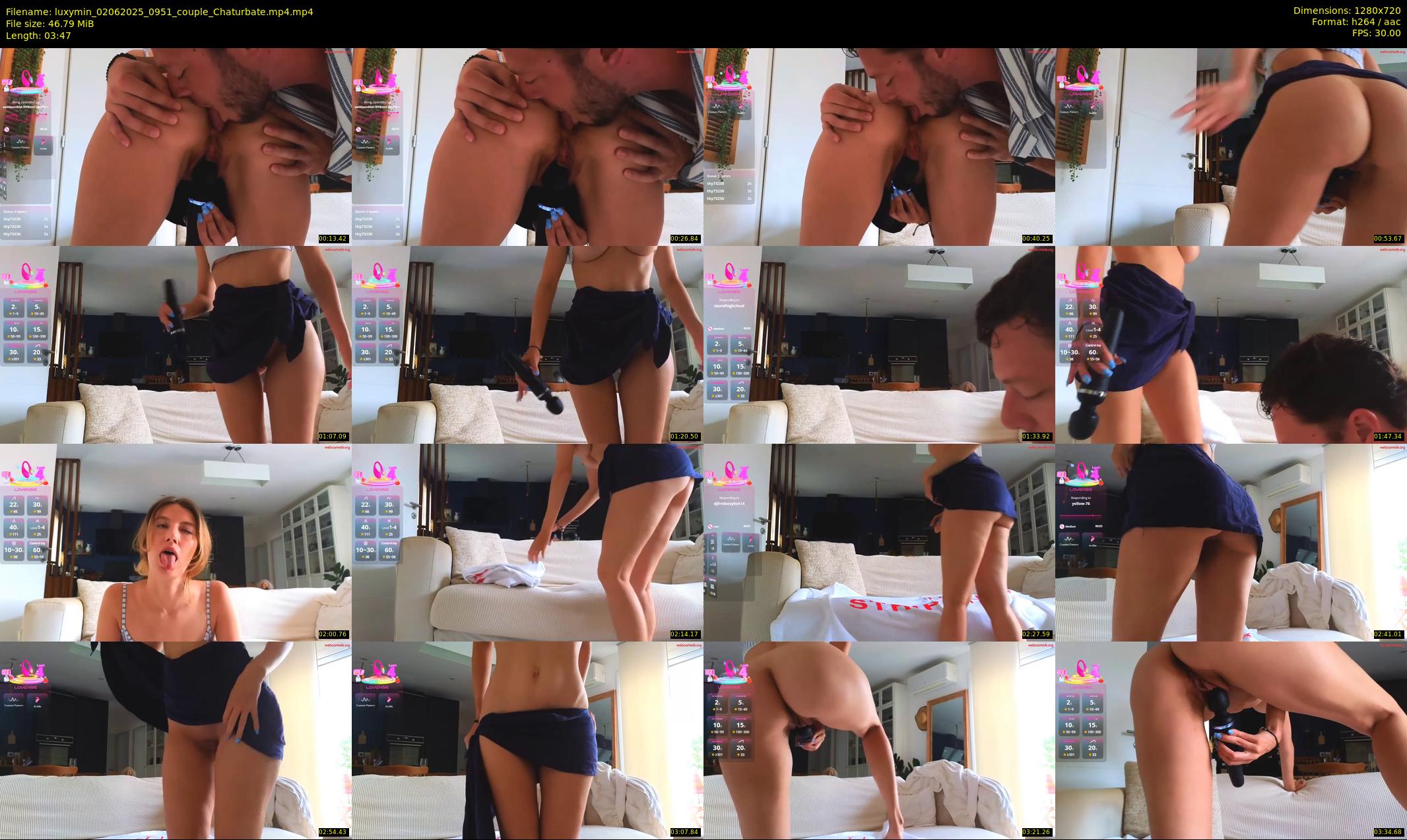 luxymin — 4 minute Chaturbate couple cam show recording, 720p, Jun 2, 2025