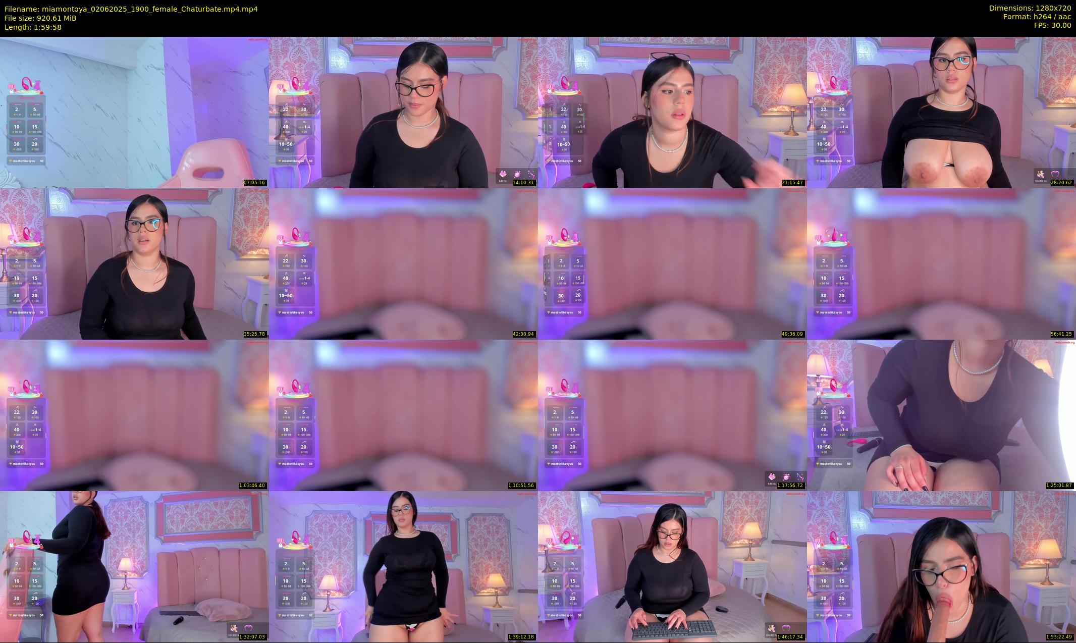 miamontoya — 120 minute Chaturbate female cam show recording, 720p, Jun 2, 2025