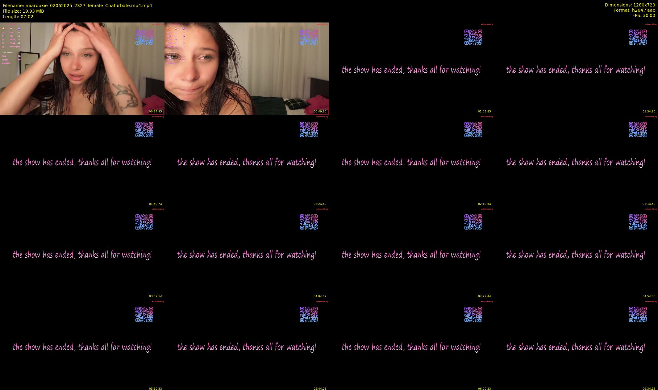 miarouxie — 8 minute Chaturbate female cam show recording, 720p, Jun 2, 2025