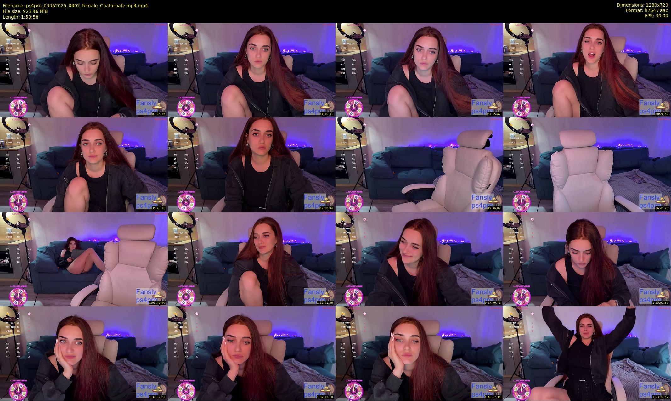 ps4pro — 120 minute Chaturbate female cam show recording, 720p, Jun 3, 2025