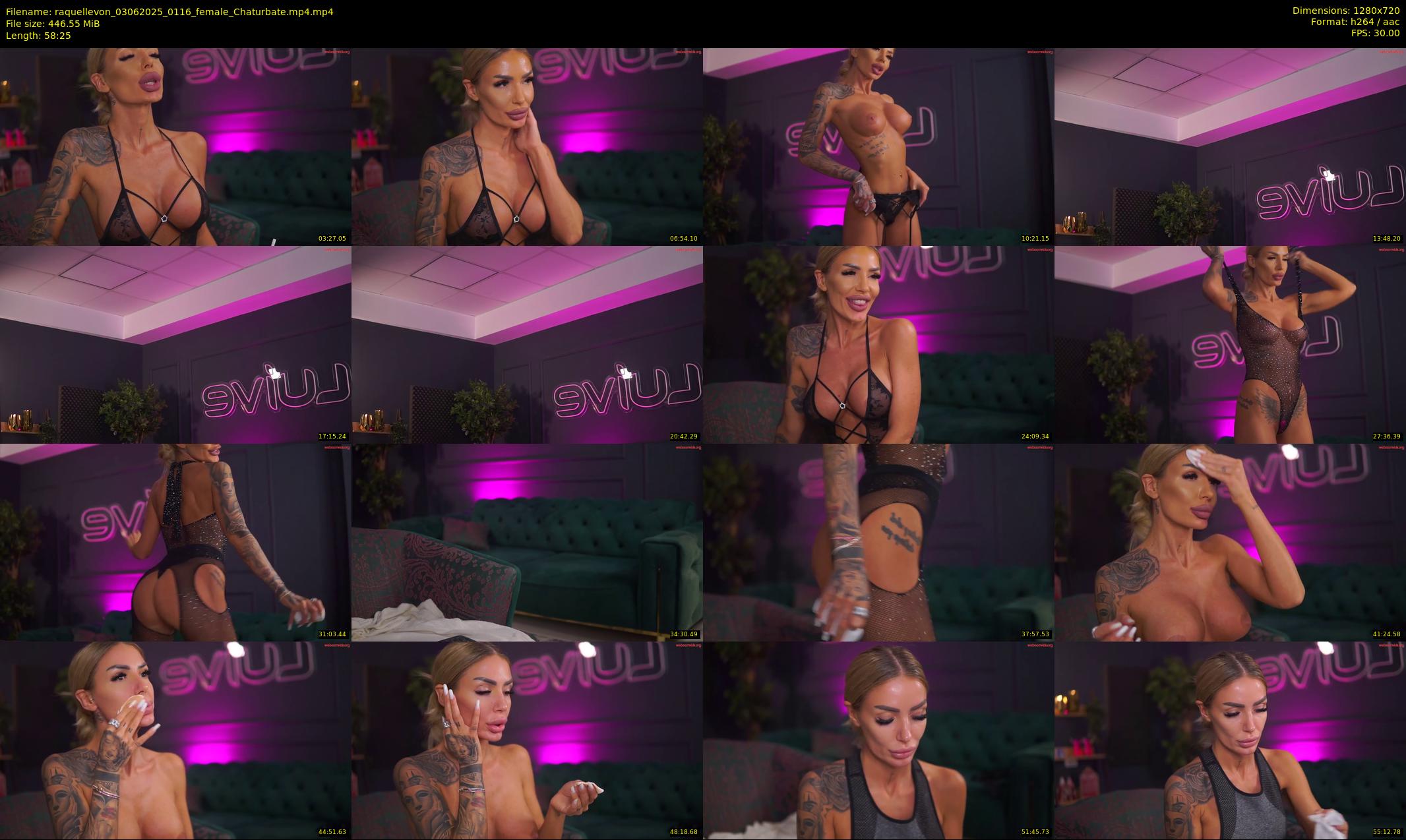 raquellevon — 59 minute Chaturbate female cam show recording, 720p, Jun 3, 2025