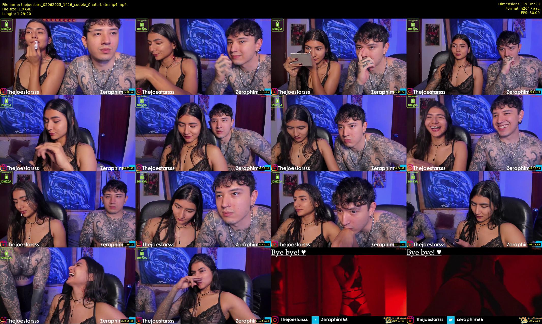 thejoestars — 90 minute Chaturbate couple cam show recording, 720p, Jun 2, 2025