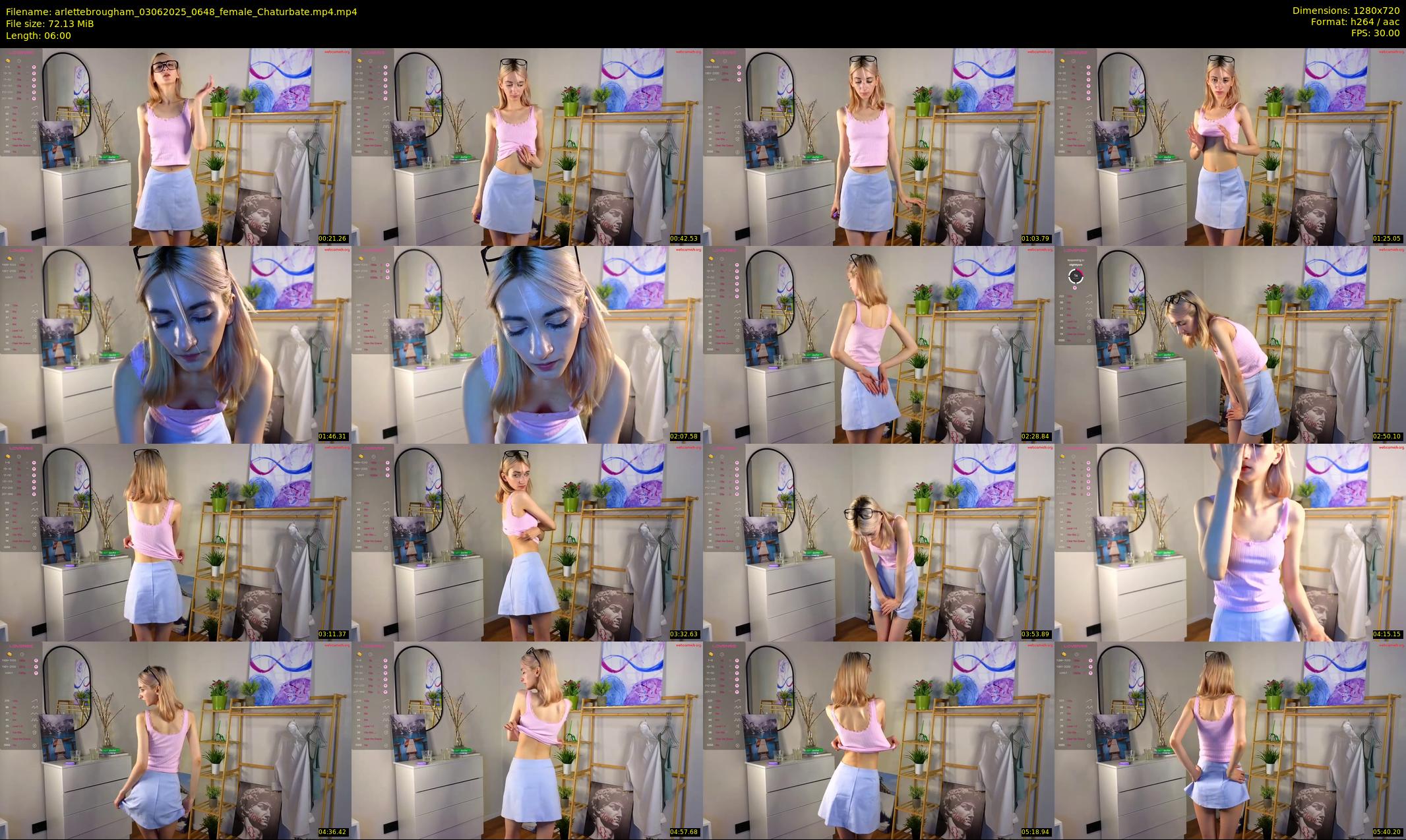 arlettebrougham — 6 minute Chaturbate female cam show recording, 720p, Jun 3, 2025