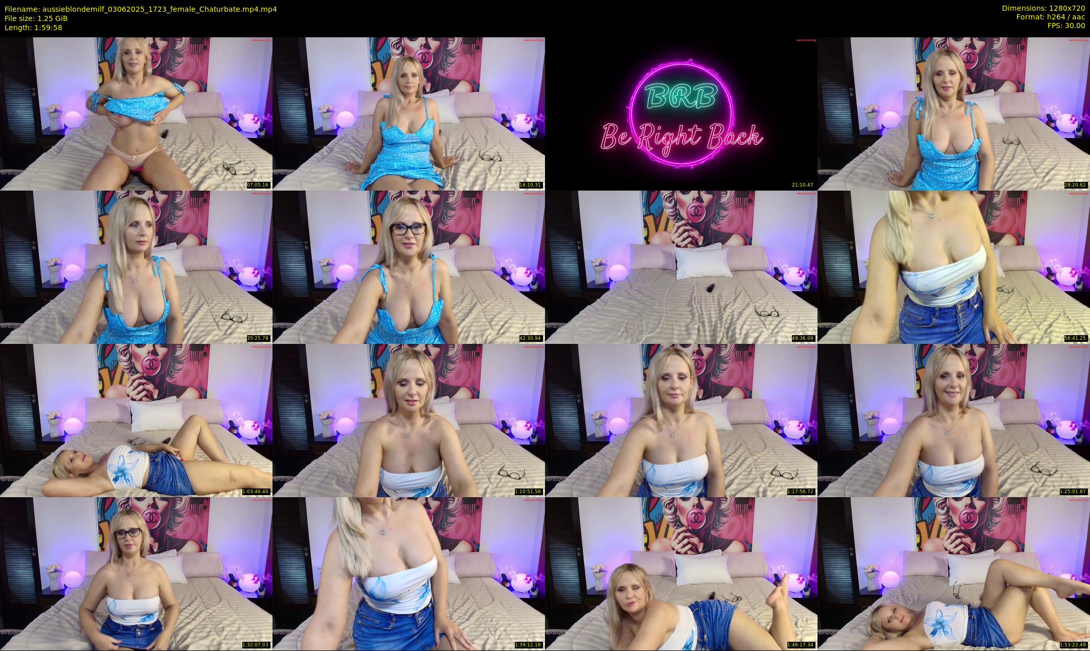 aussieblondemilf — 120 minute Chaturbate female cam show recording, 720p, Jun 3, 2025