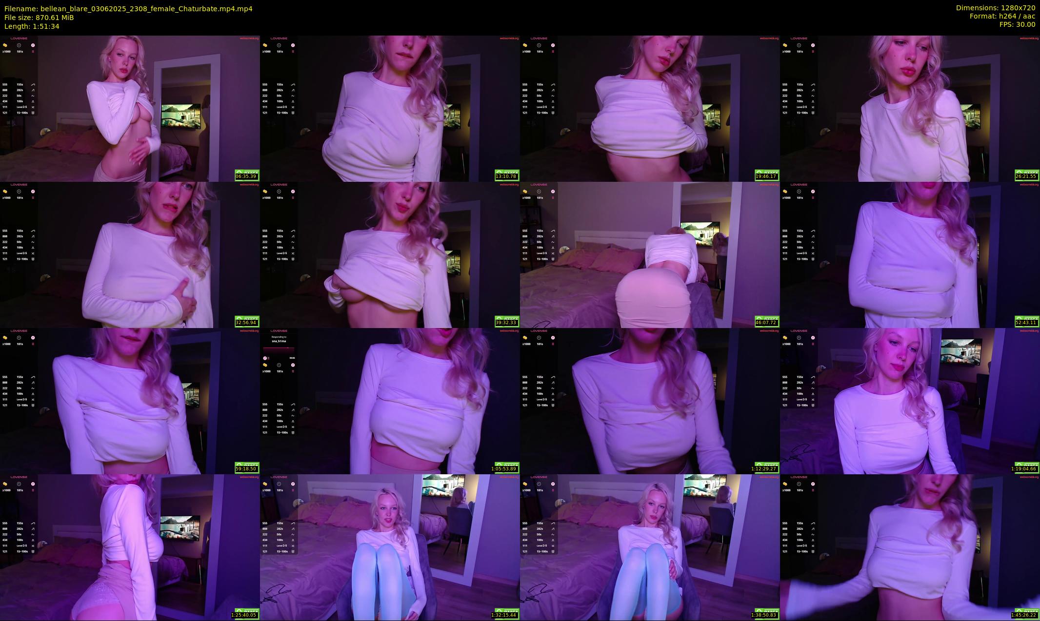 bellean_blare — 112 minute Chaturbate female cam show recording, 720p, Jun 3, 2025