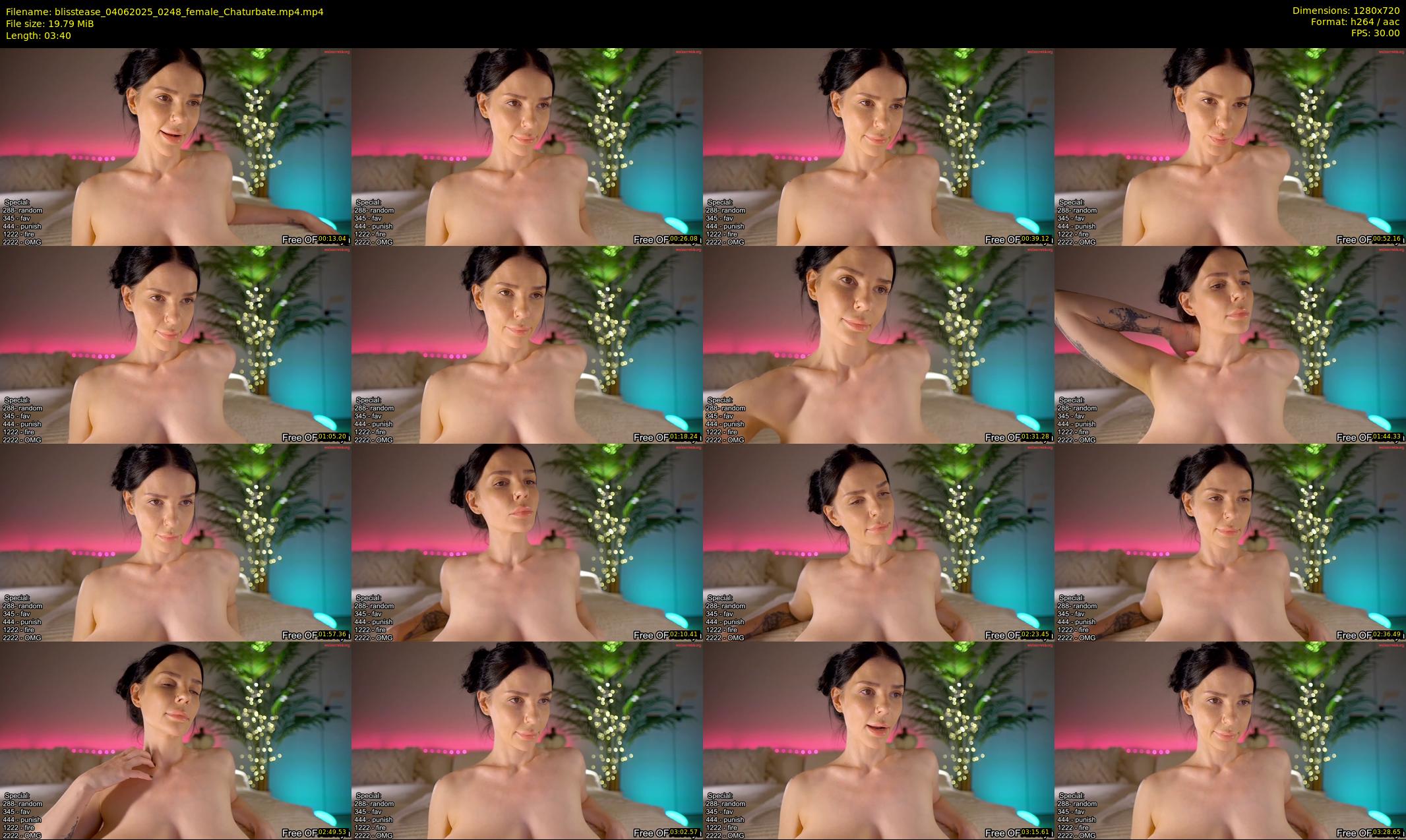 blisstease — 4 minute Chaturbate female cam show recording, 720p, Jun 4, 2025