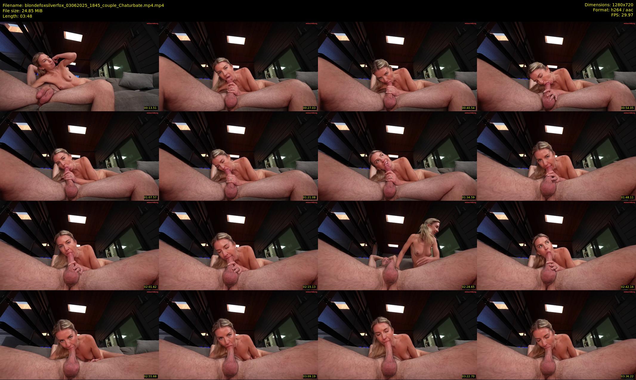 blondefoxsilverfox — 4 minute Chaturbate couple cam show recording, 720p, Jun 3, 2025