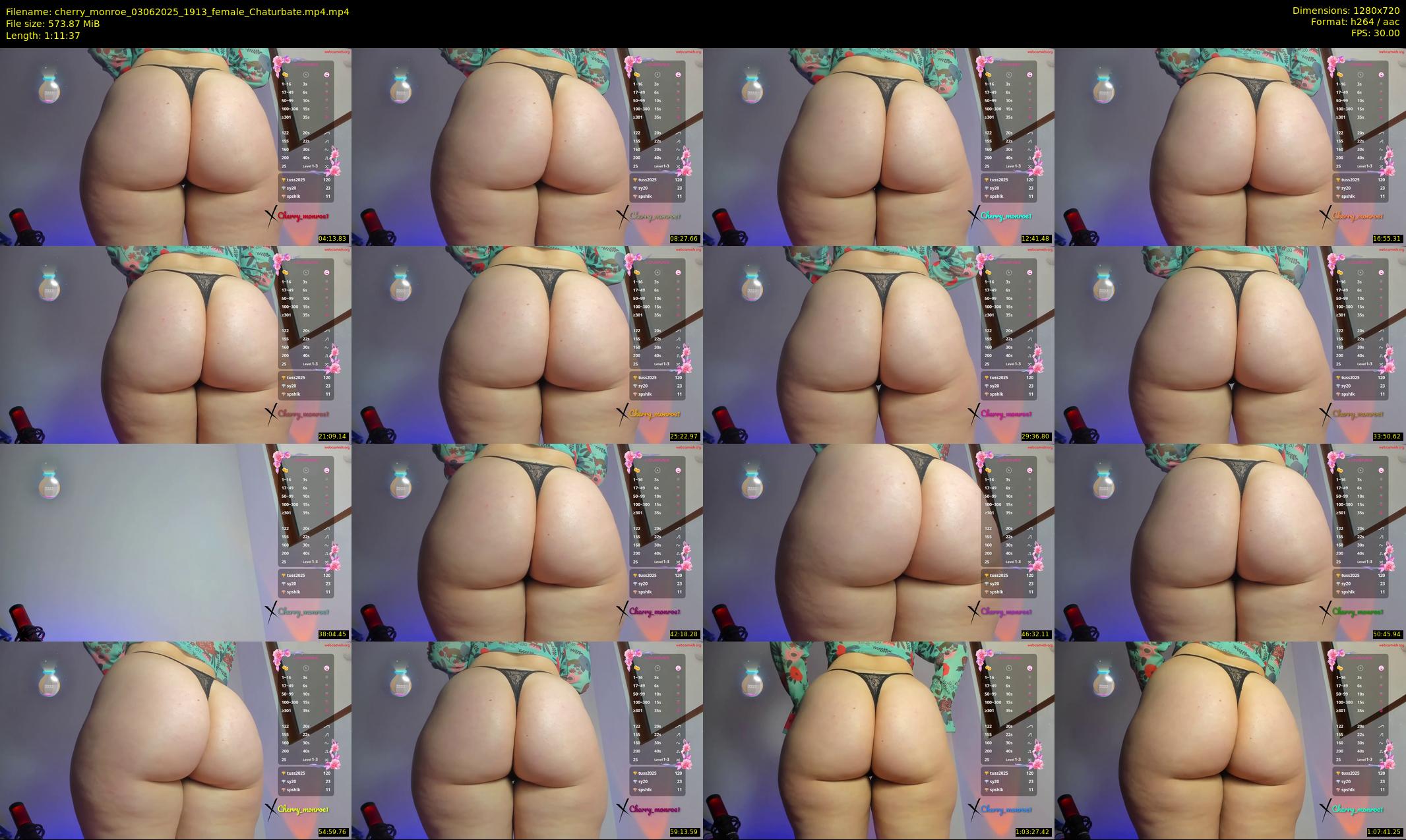 cherry_monroe — 72 minute Chaturbate female cam show recording, 720p, Jun 3, 2025