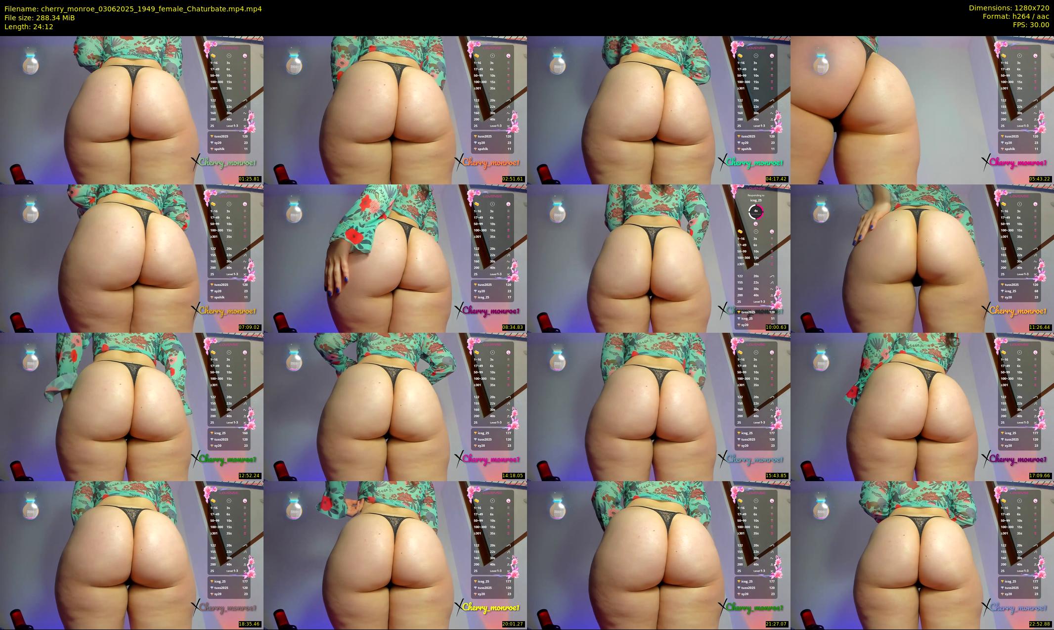 cherry_monroe — 25 minute Chaturbate female cam show recording, 720p, Jun 3, 2025