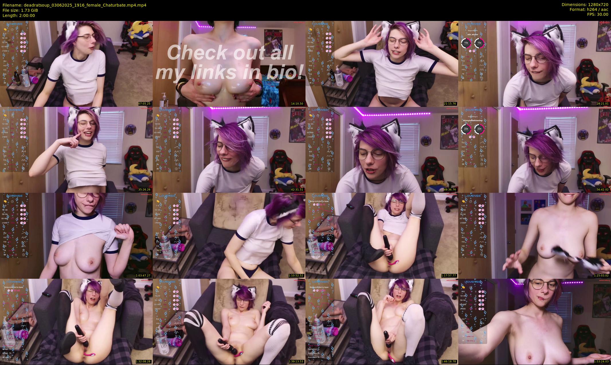 deadratsoup — 120 minute Chaturbate female cam show recording, 720p, Jun 3, 2025