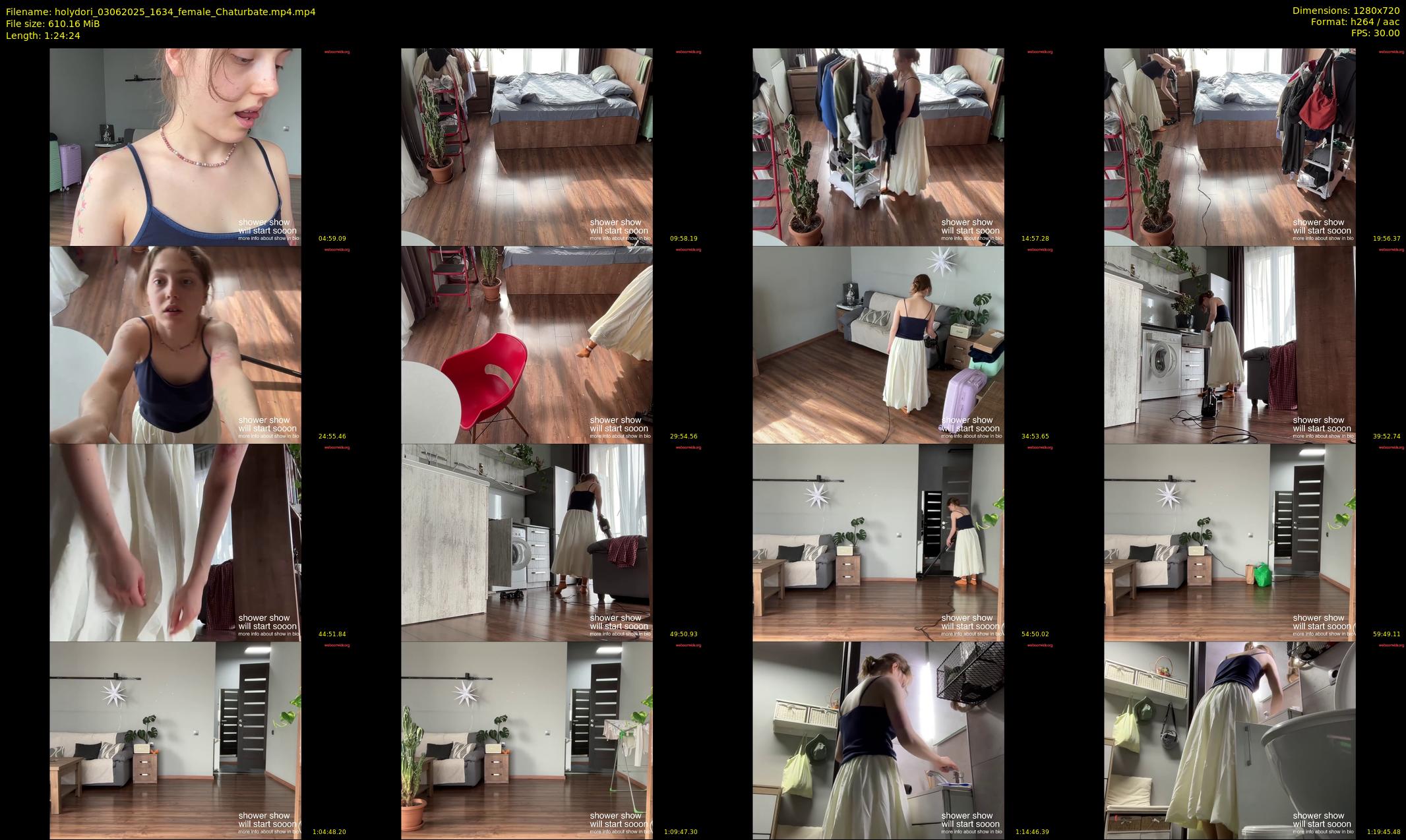 holydori — 85 minute Chaturbate female cam show recording, 720p, Jun 3, 2025